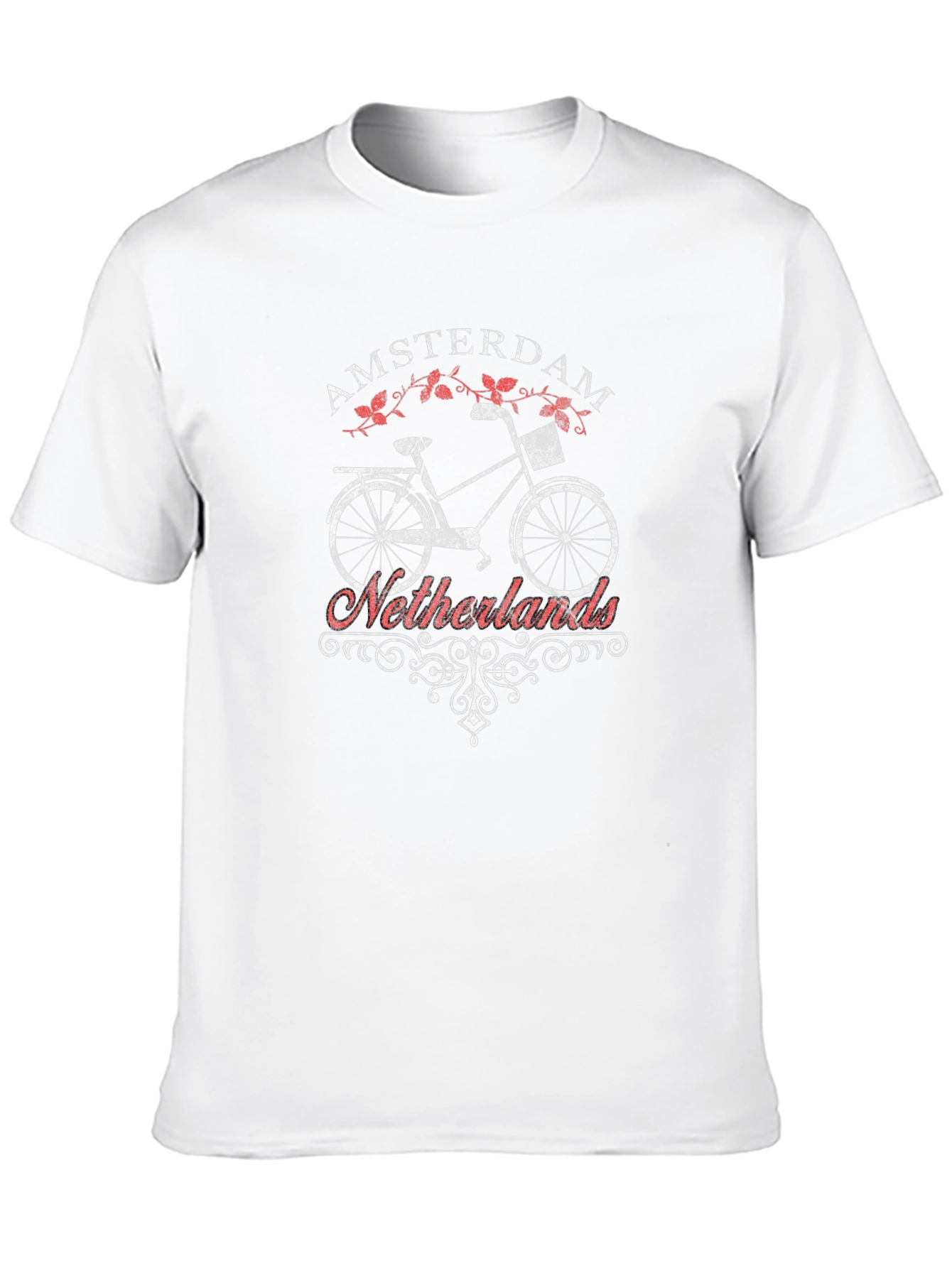 Amsterdam Netherlands Bike T-Shirt - Black
