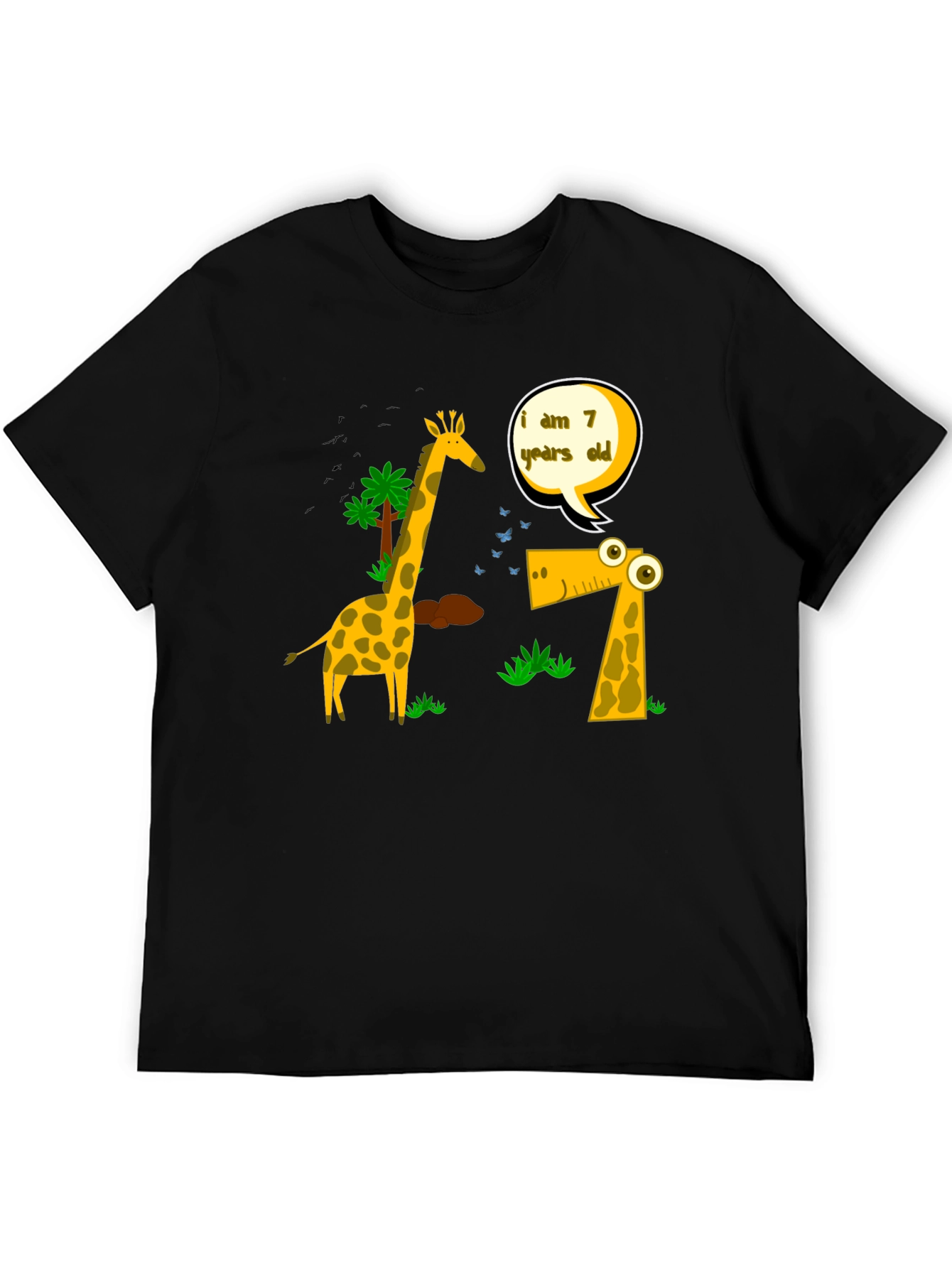 Fun I am 7 Giraffe Graphic Tee