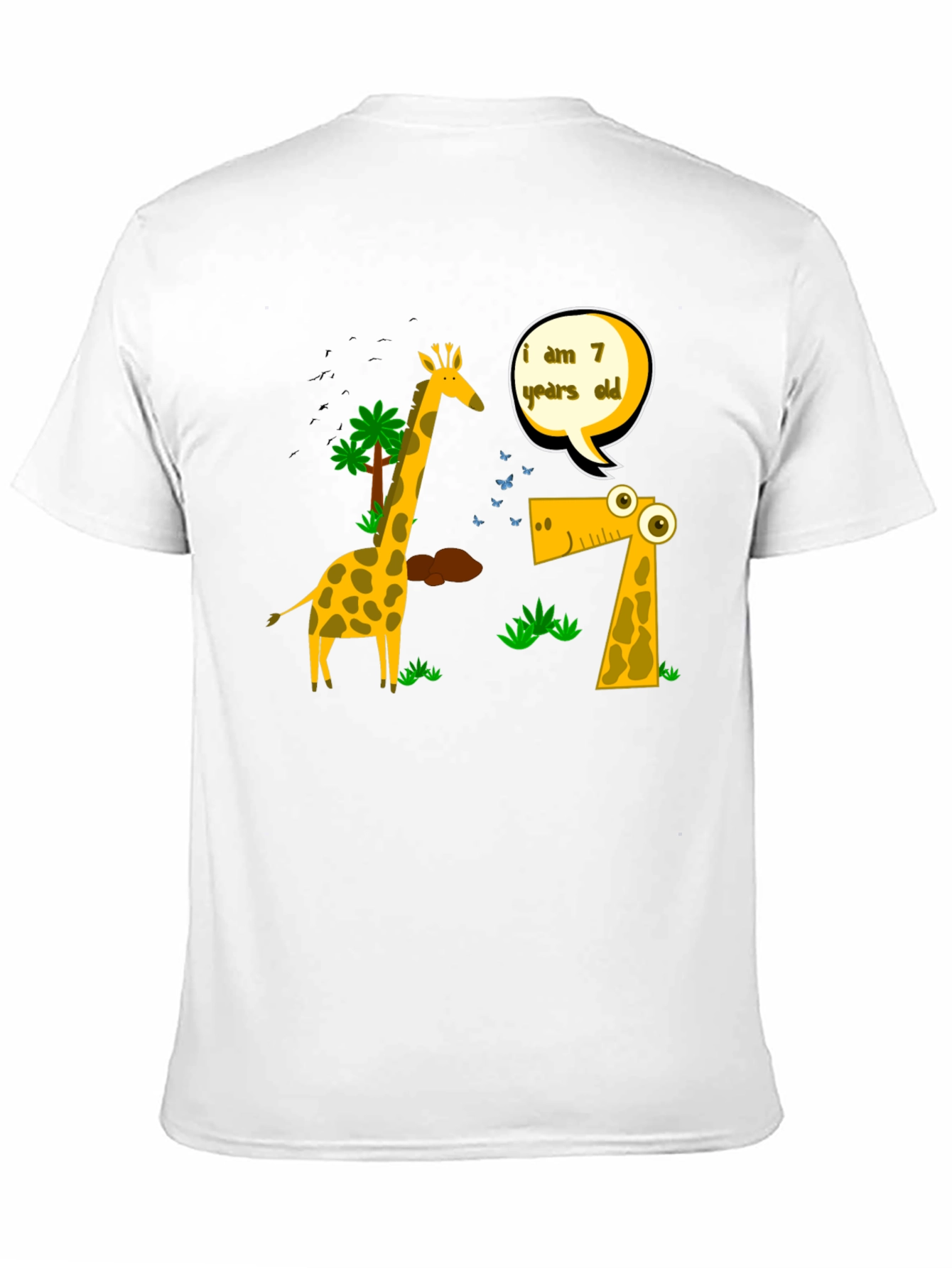 Fun I am 7 Giraffe Graphic Tee