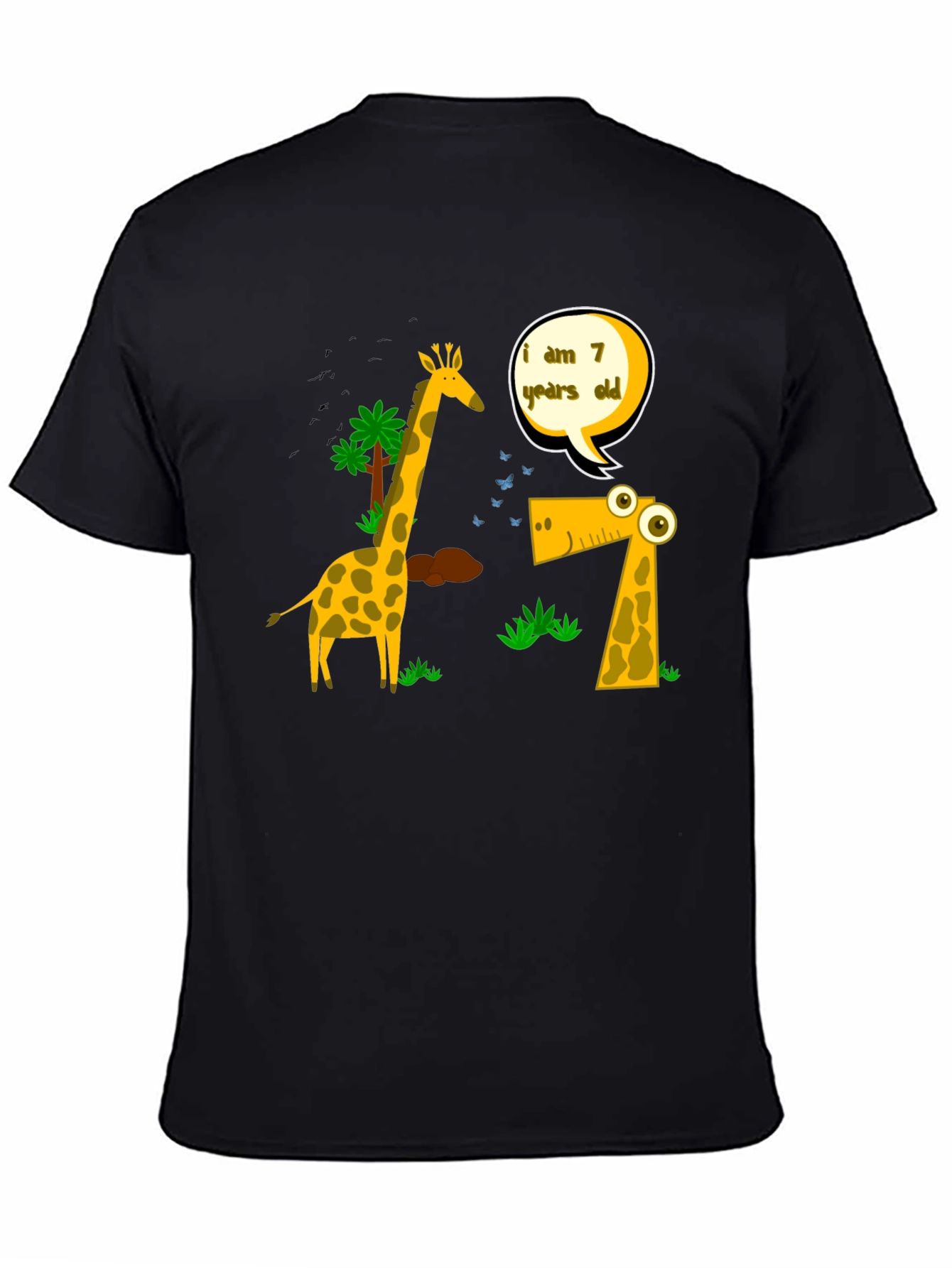 Fun I am 7 Giraffe Graphic Tee