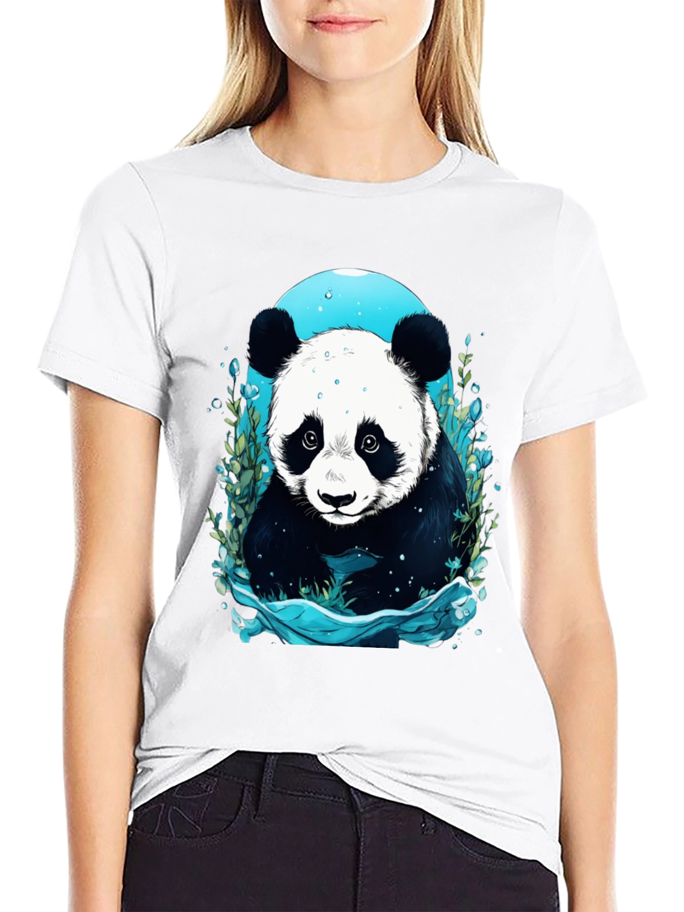 Panda Graphic Tee - Black