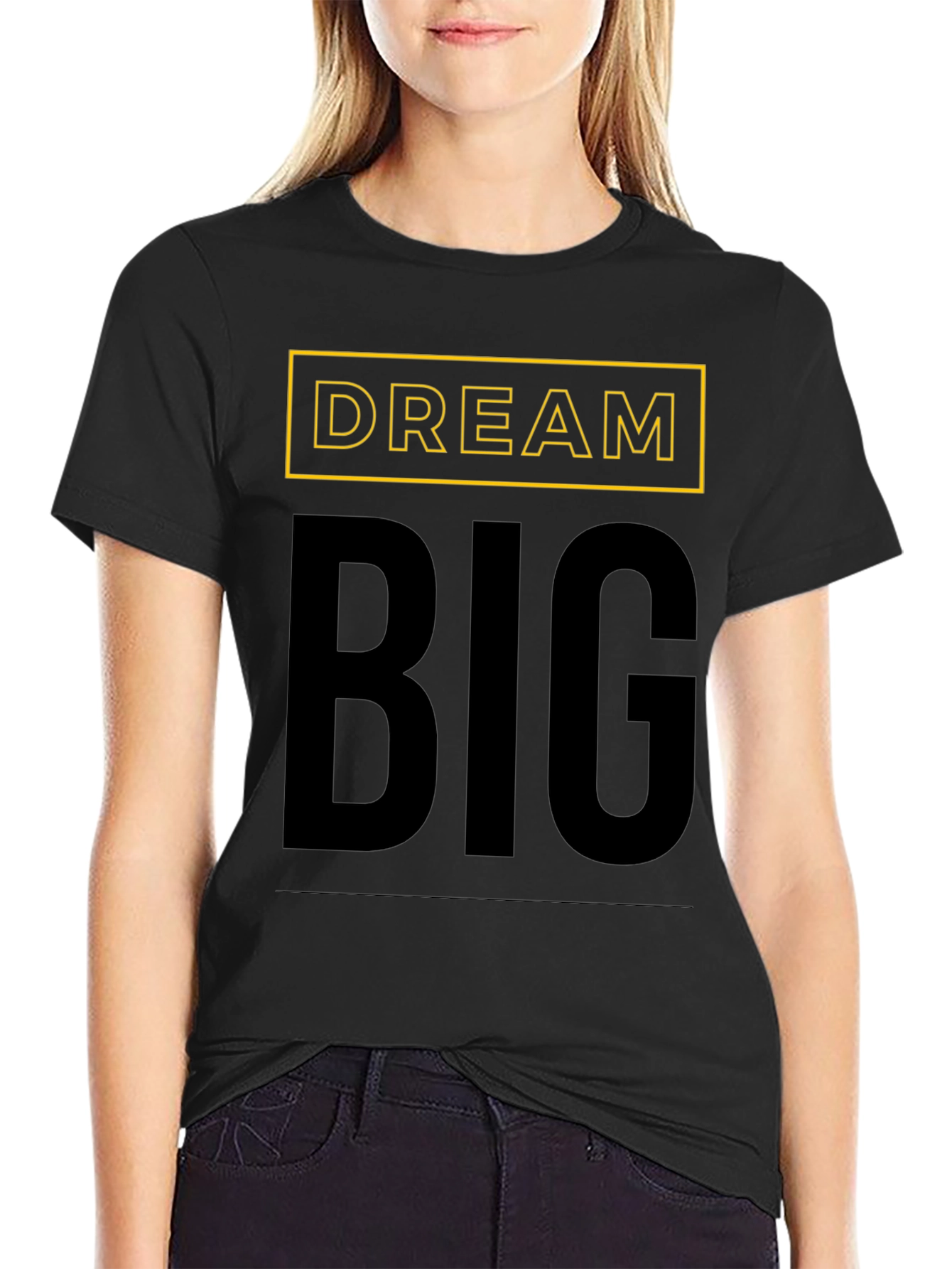 Dream Big T-Shirt - Motivational Black Tee