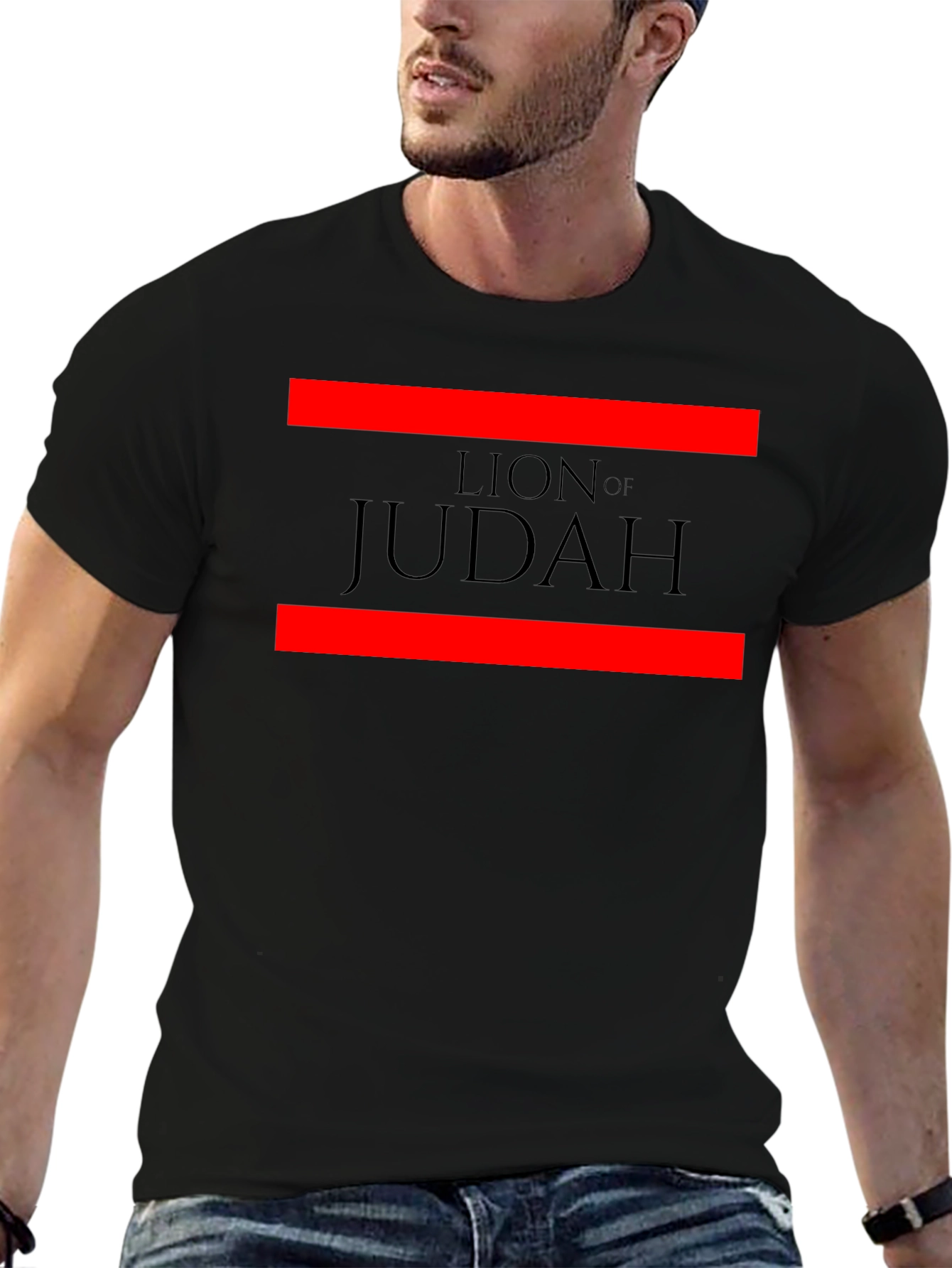 Lion of Judah Graphic Tee - Black Cotton Blend