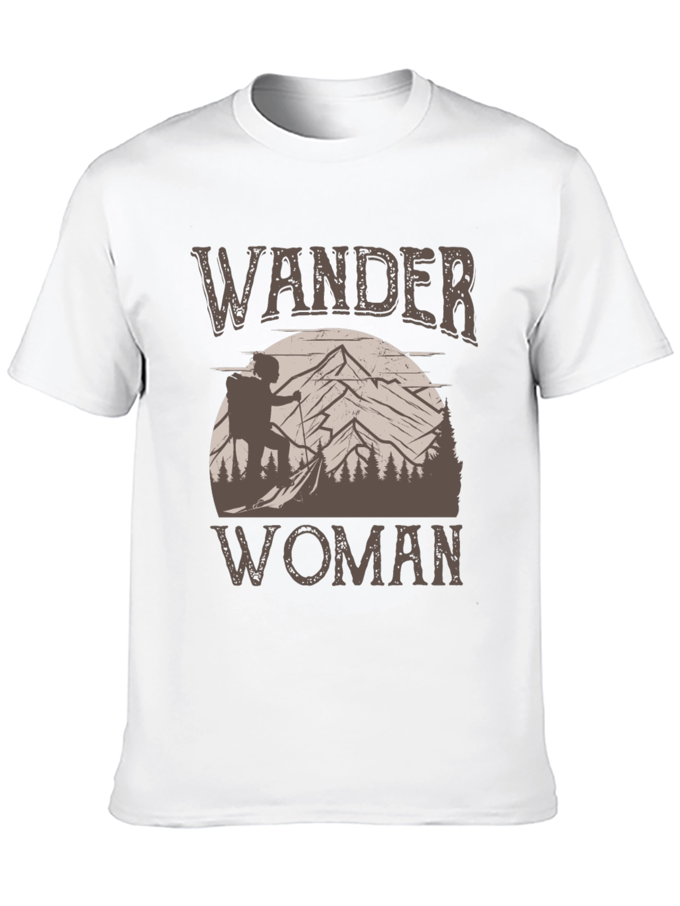 Wander Woman Black Graphic T-Shirt - Outdoor Adventure