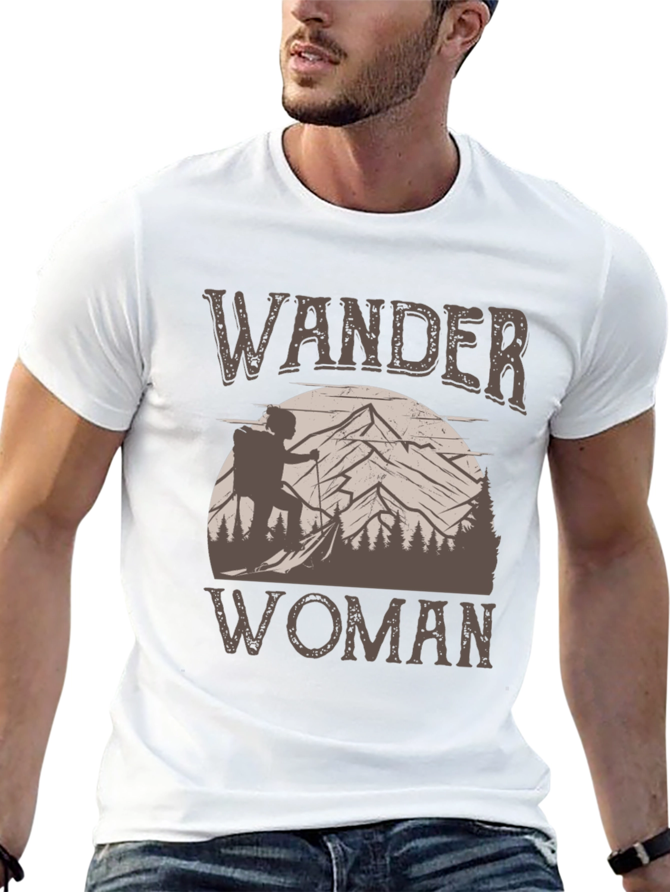 Wander Woman Black Graphic T-Shirt - Outdoor Adventure