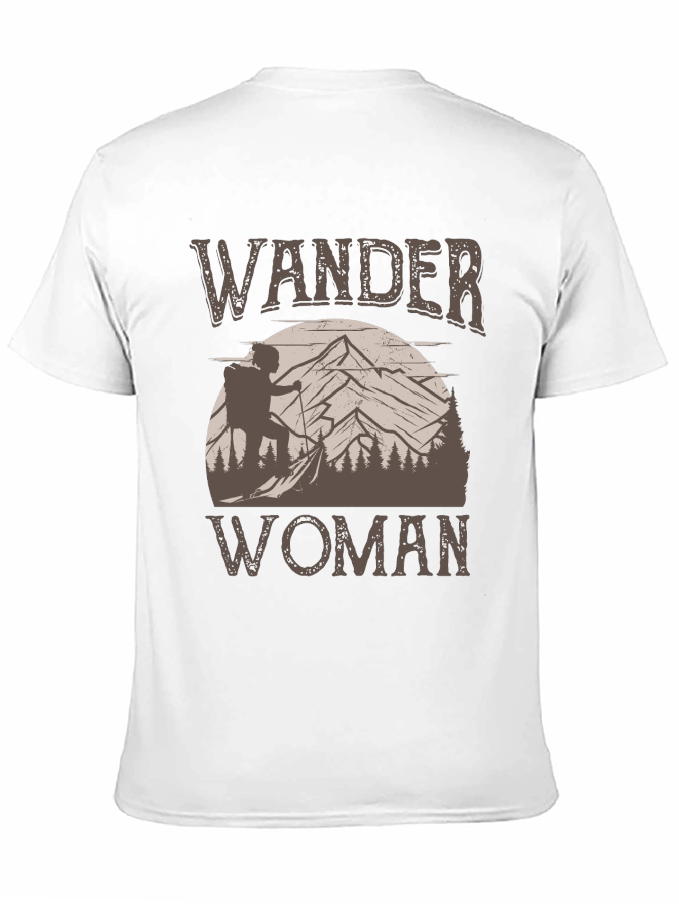 Wander Woman Black Graphic T-Shirt - Outdoor Adventure