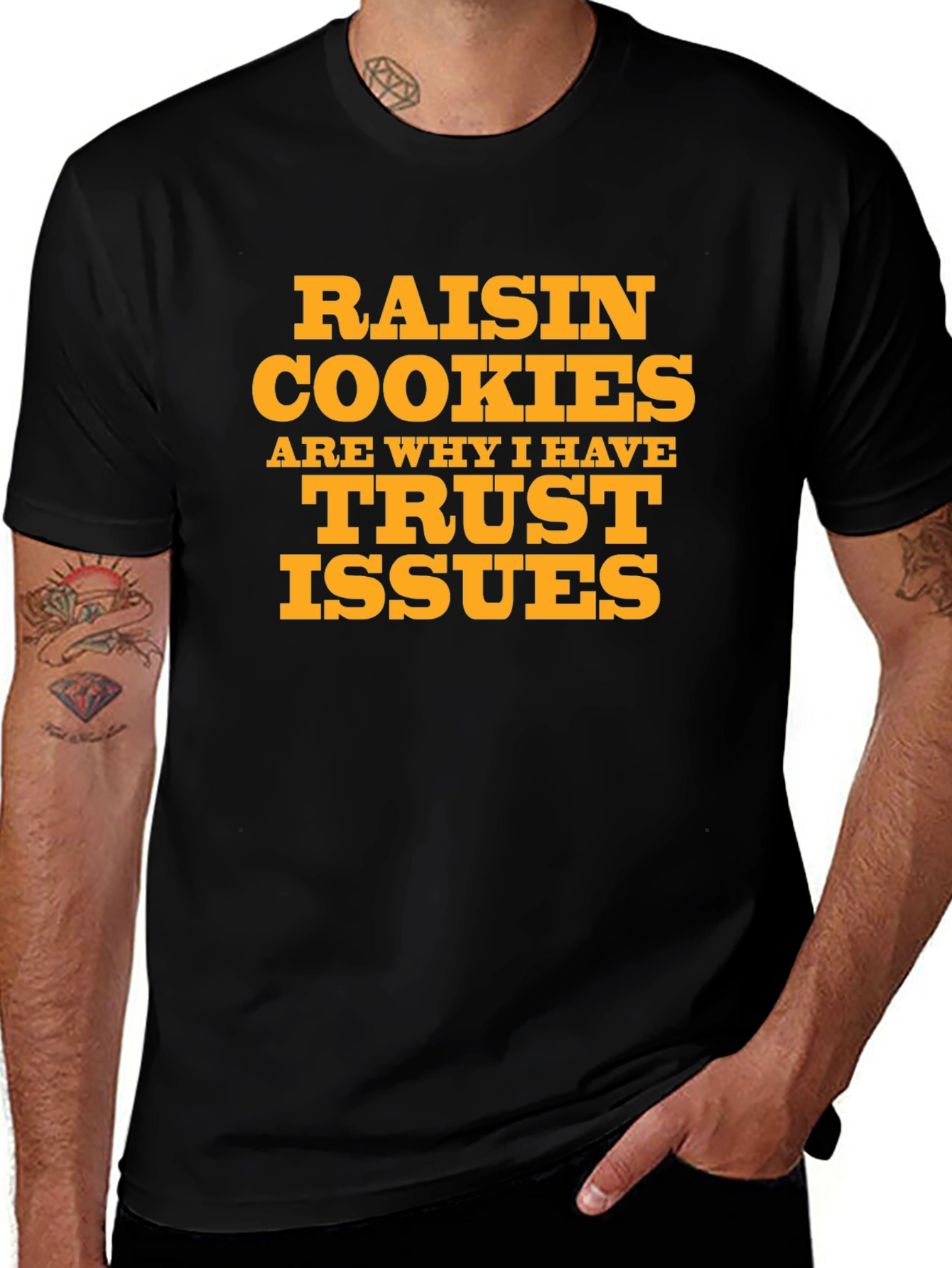 Raisin Cookies Trust Issues Graphic T-Shirt