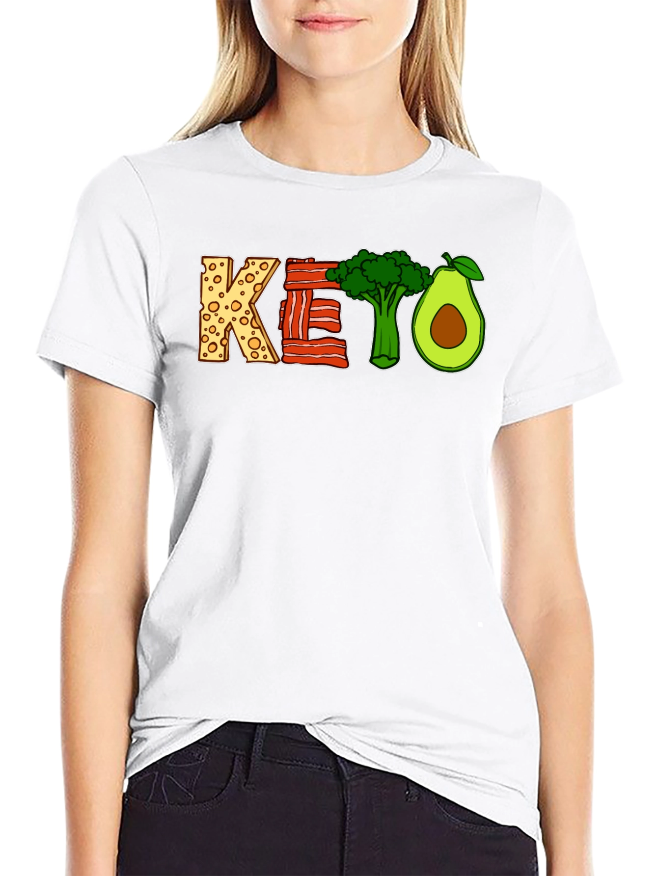Keto Diet Graphic T-Shirt - Black Short Sleeve