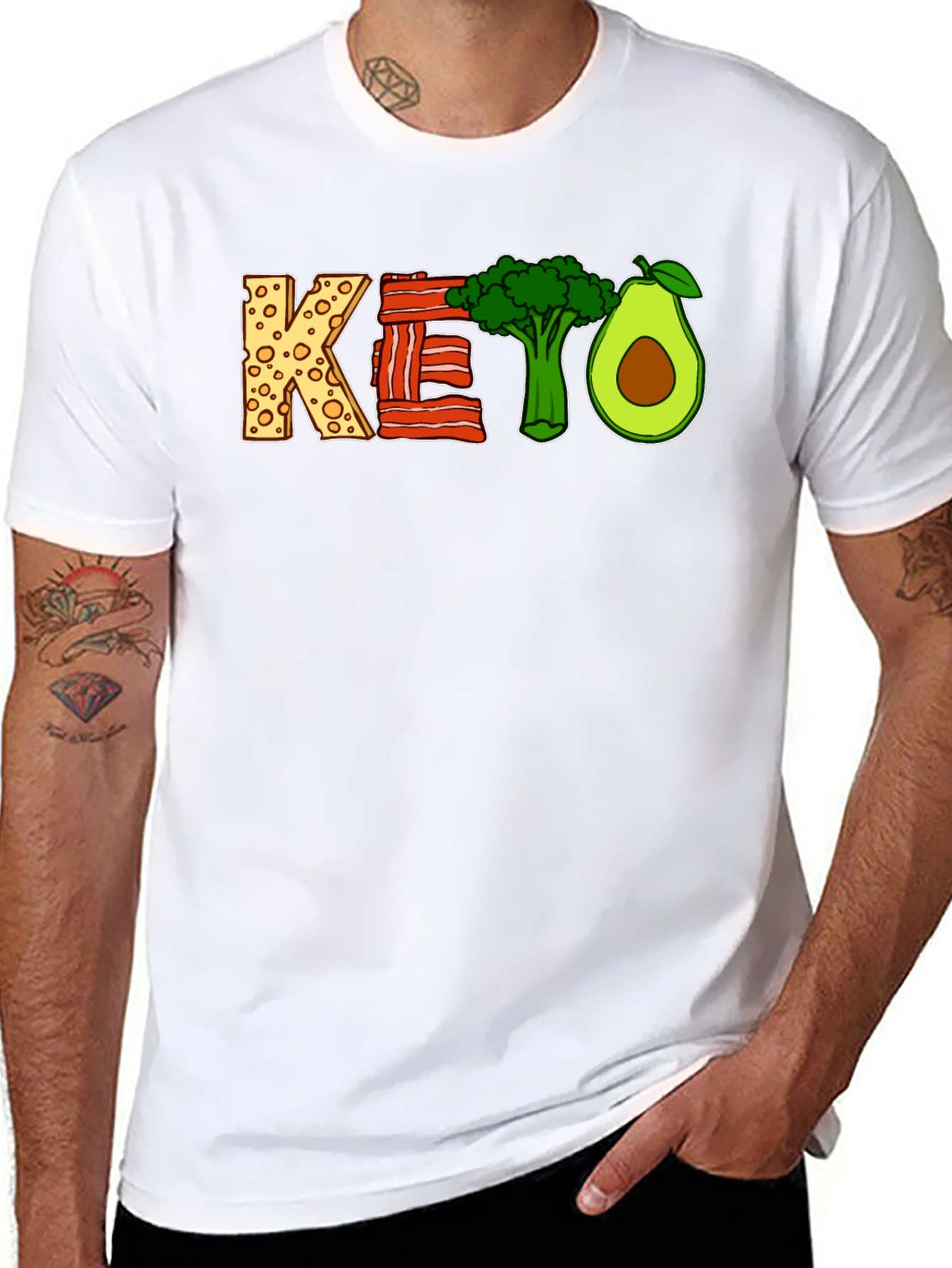 Keto Diet Graphic T-Shirt - Black Short Sleeve