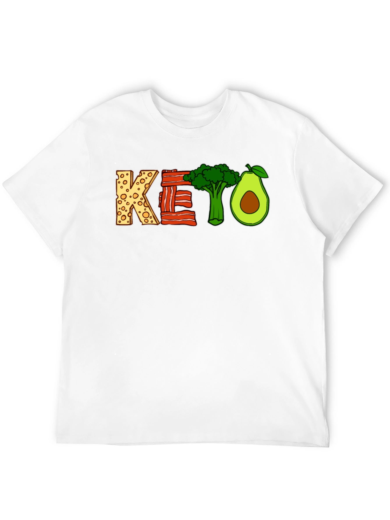 Keto Diet Graphic T-Shirt - Black Short Sleeve