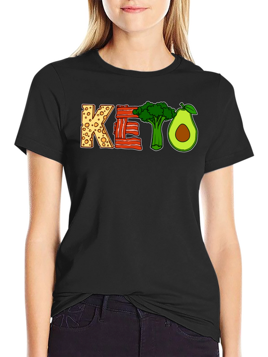 Keto Diet Graphic T-Shirt - Black Short Sleeve