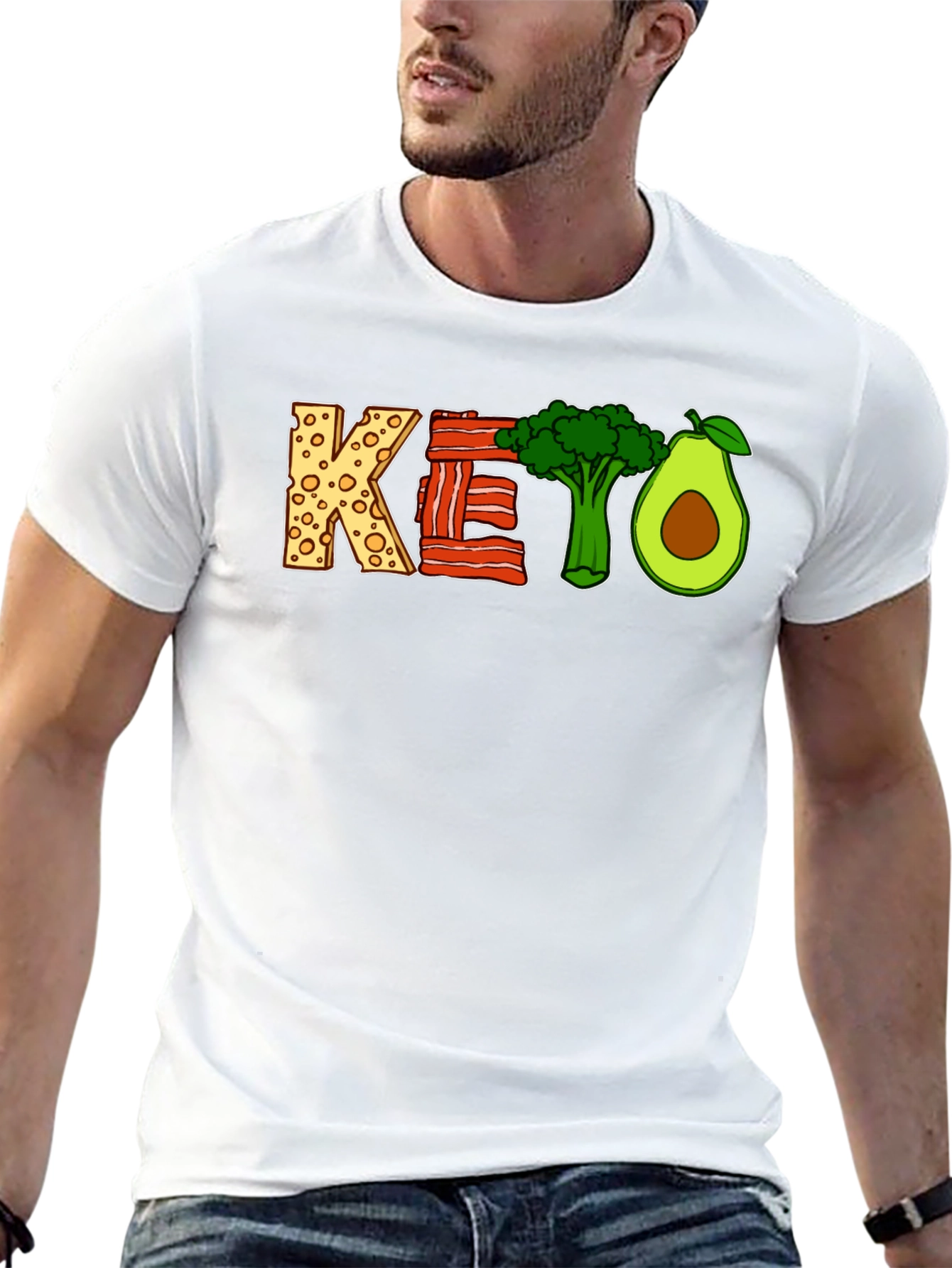Keto Diet Graphic T-Shirt - Black Short Sleeve