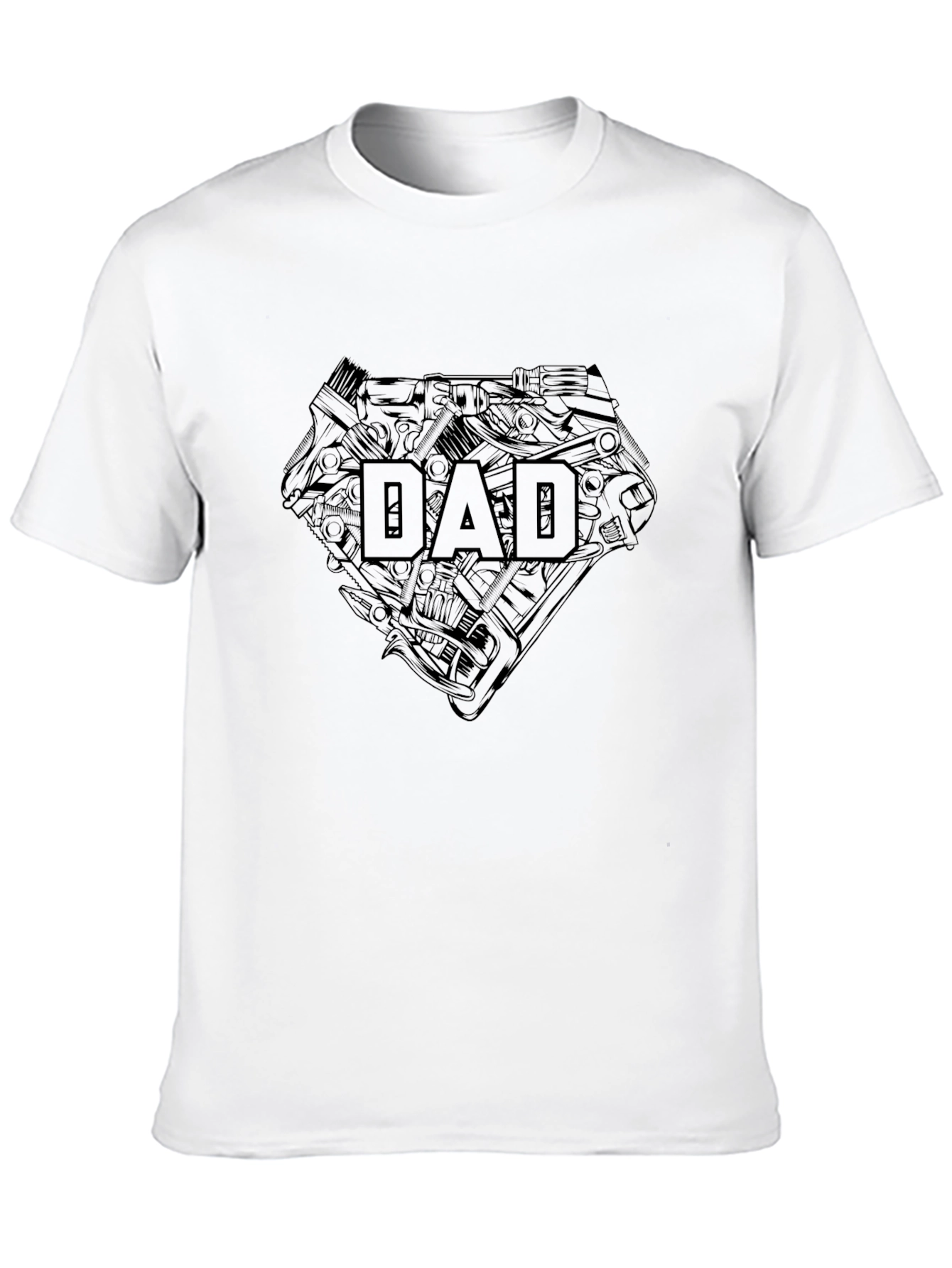 DAD Superhero Black T-Shirt - Fathers Day Gift