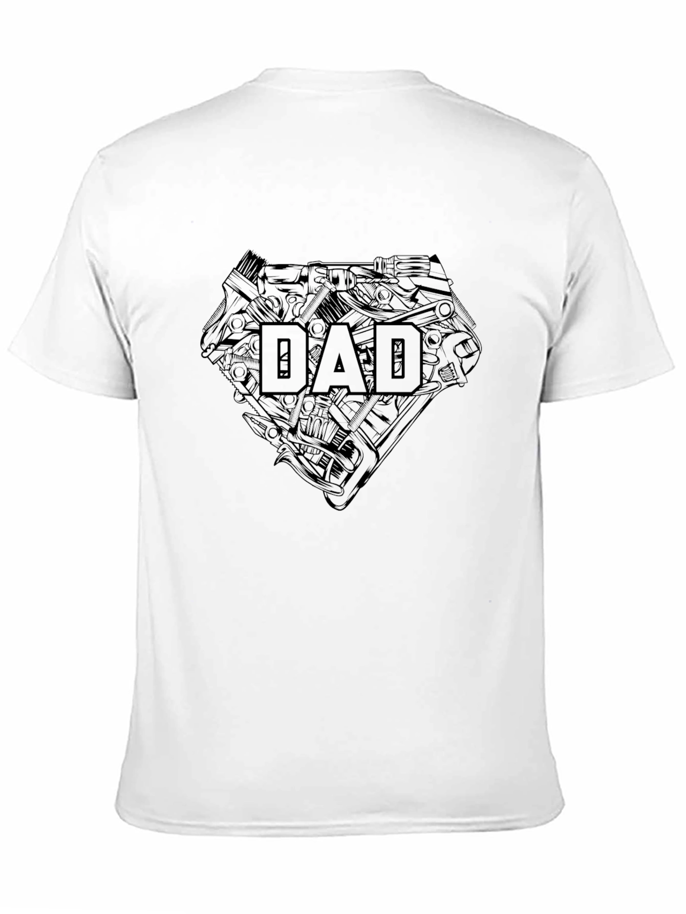 DAD Superhero Black T-Shirt - Fathers Day Gift
