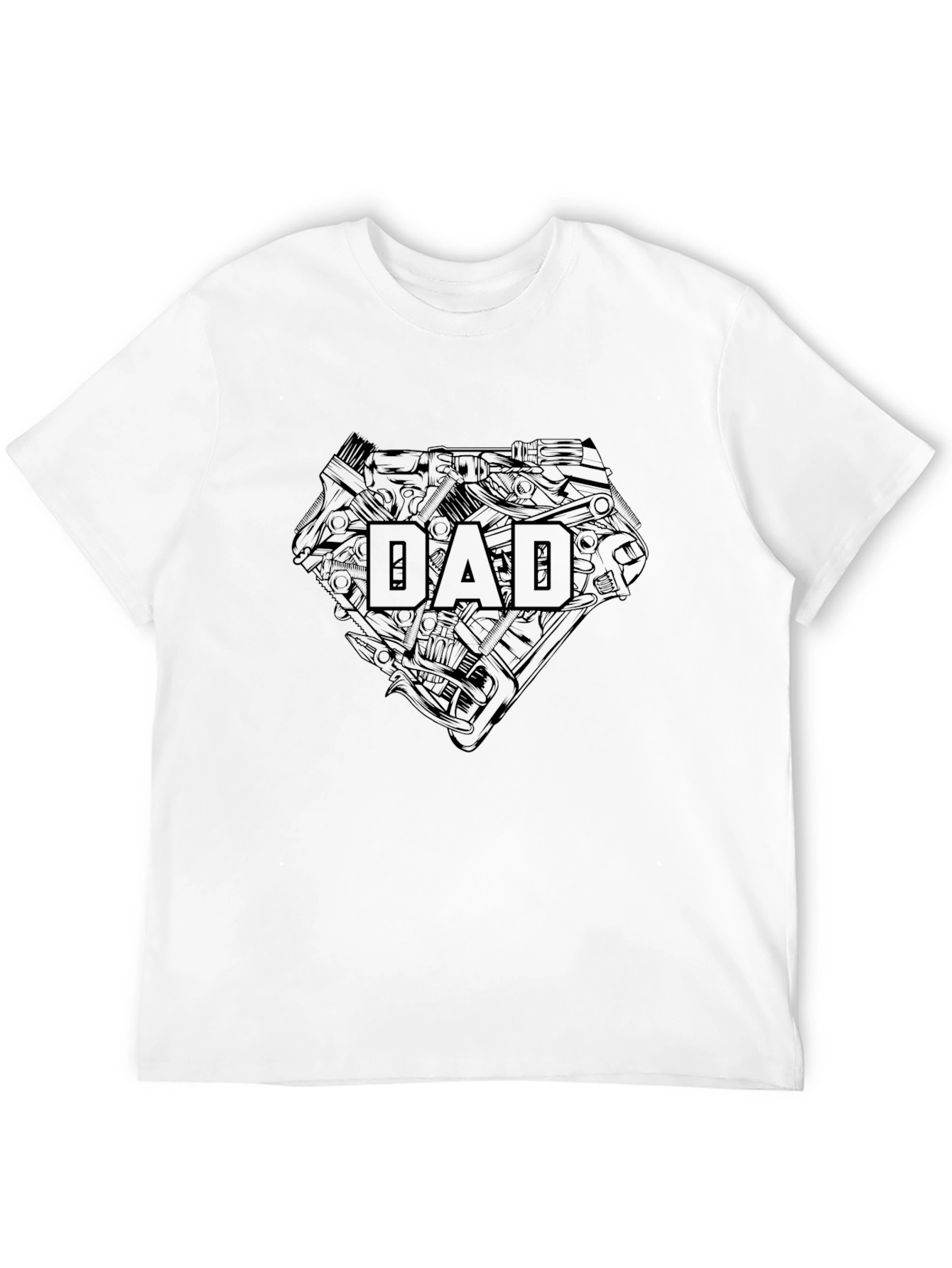 DAD Superhero Black T-Shirt - Fathers Day Gift
