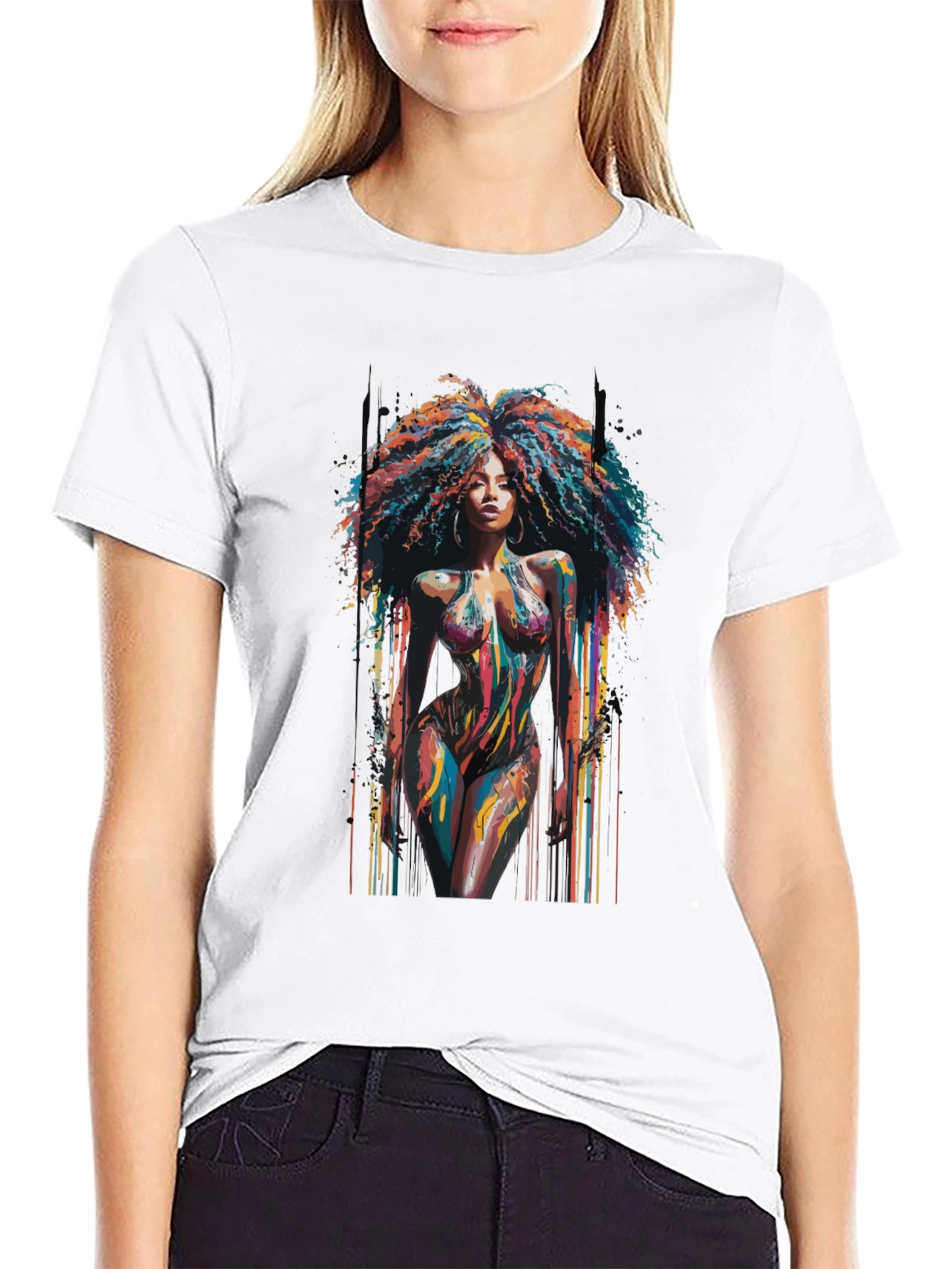 Colorful Afro Art T-Shirt