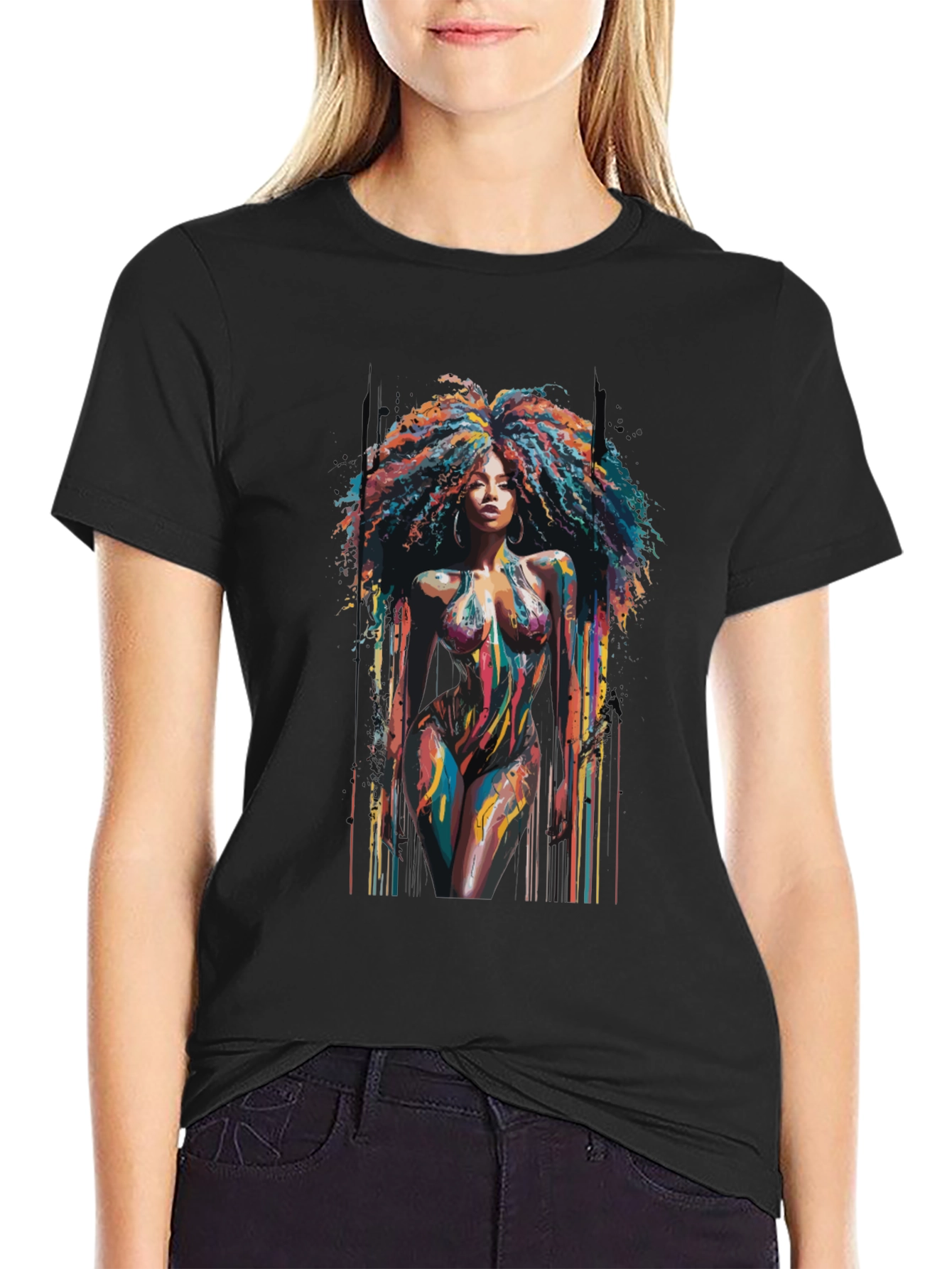 Colorful Afro Art T-Shirt