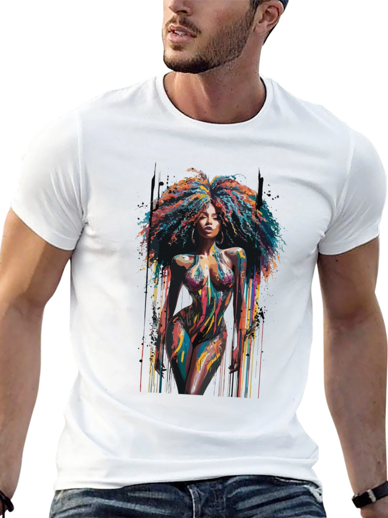 Colorful Afro Art T-Shirt