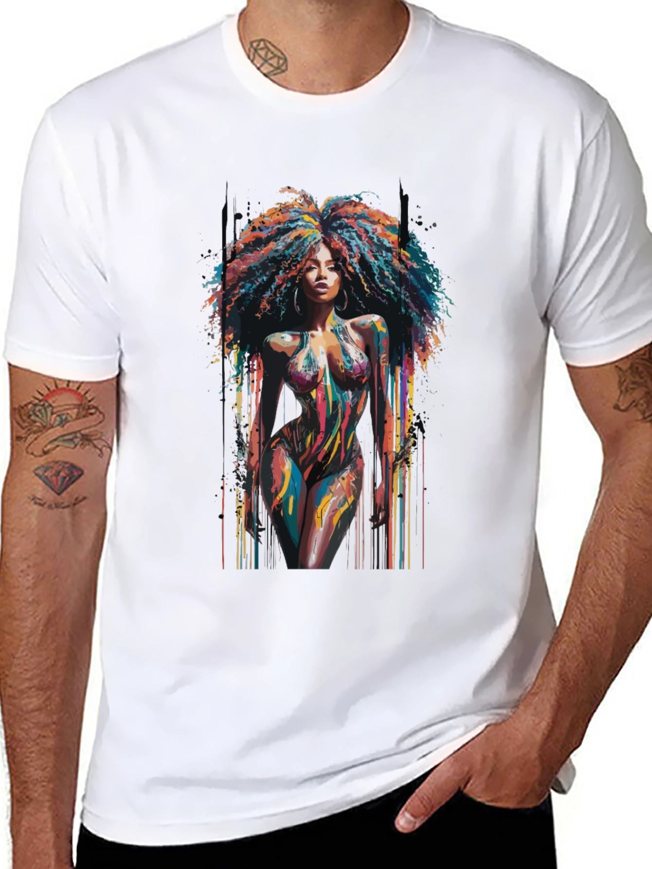 Colorful Afro Art T-Shirt