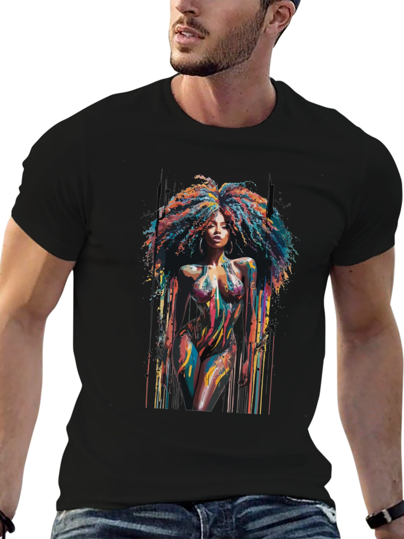 Colorful Afro Art T-Shirt