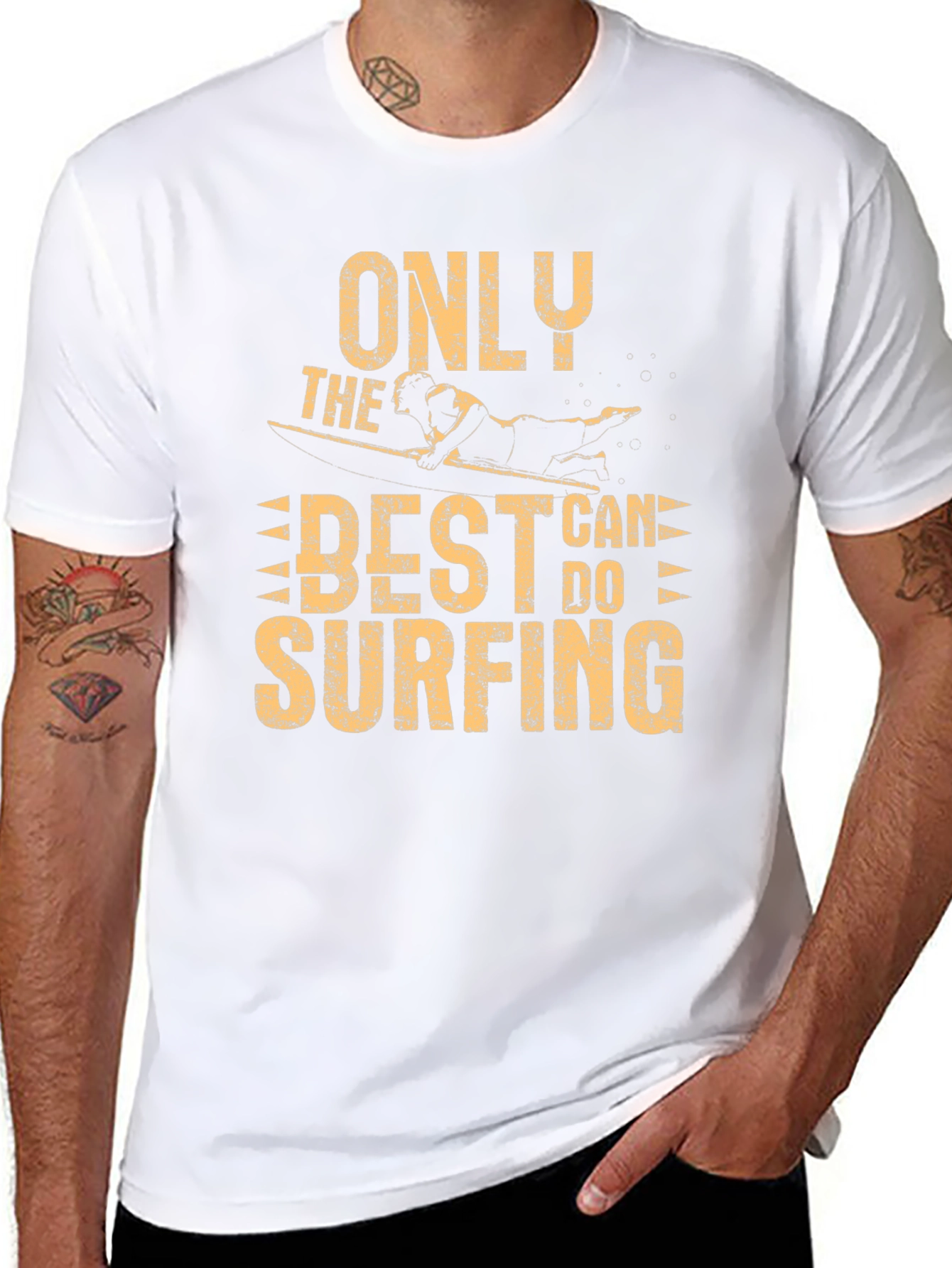 Only the Best Can Do Surfing Graphic T-Shirt