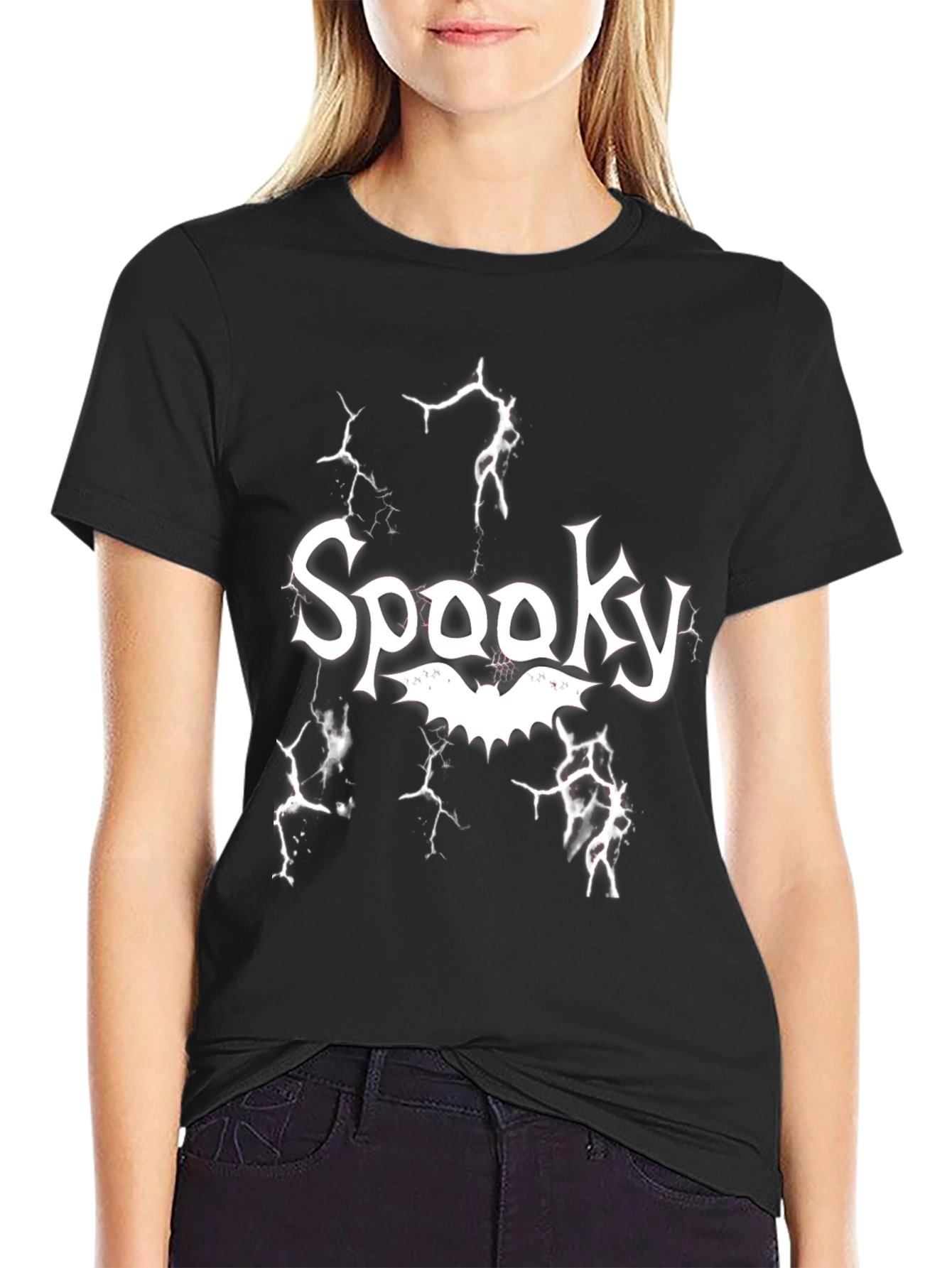 Spooky Bat Graphic T-Shirt