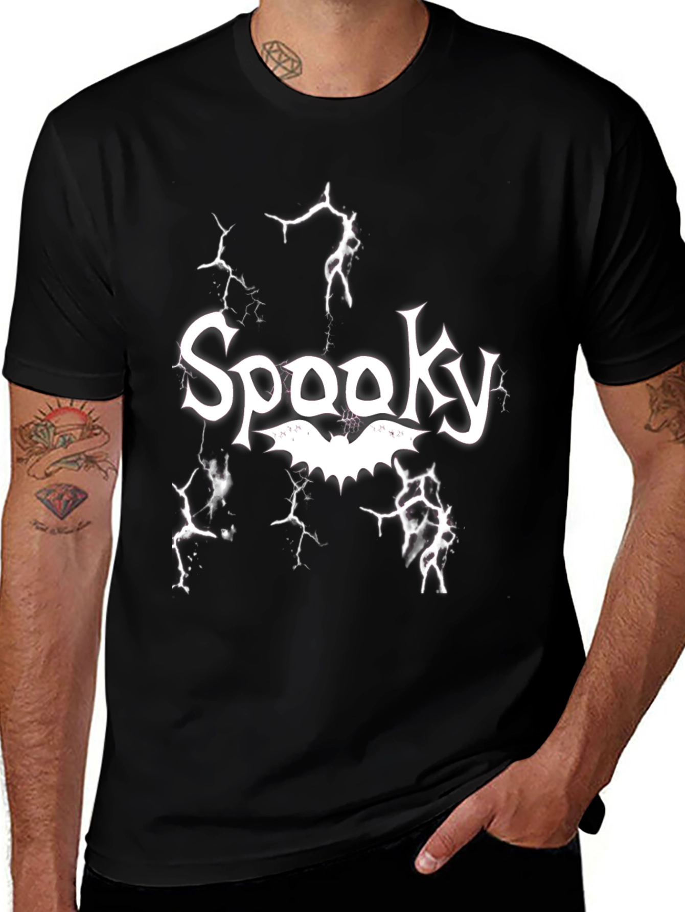 Spooky Bat Graphic T-Shirt