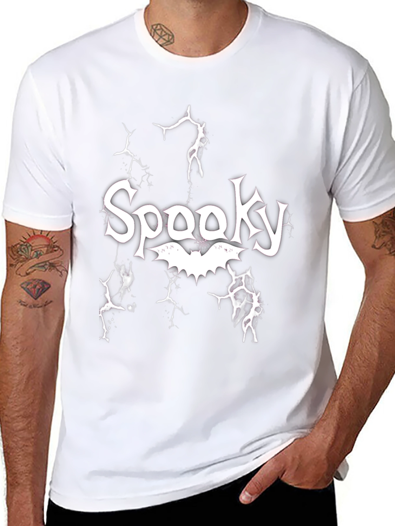 Spooky Bat Graphic T-Shirt