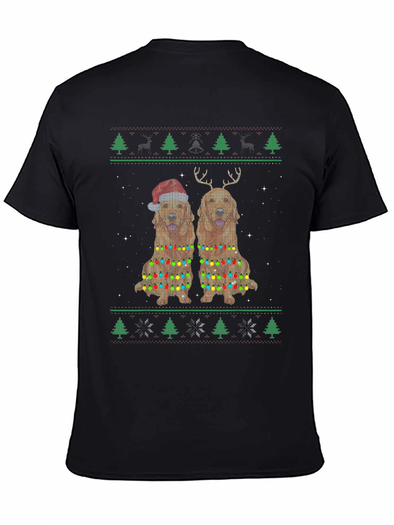 Golden Retriever Christmas Ugly Sweater T-Shirt