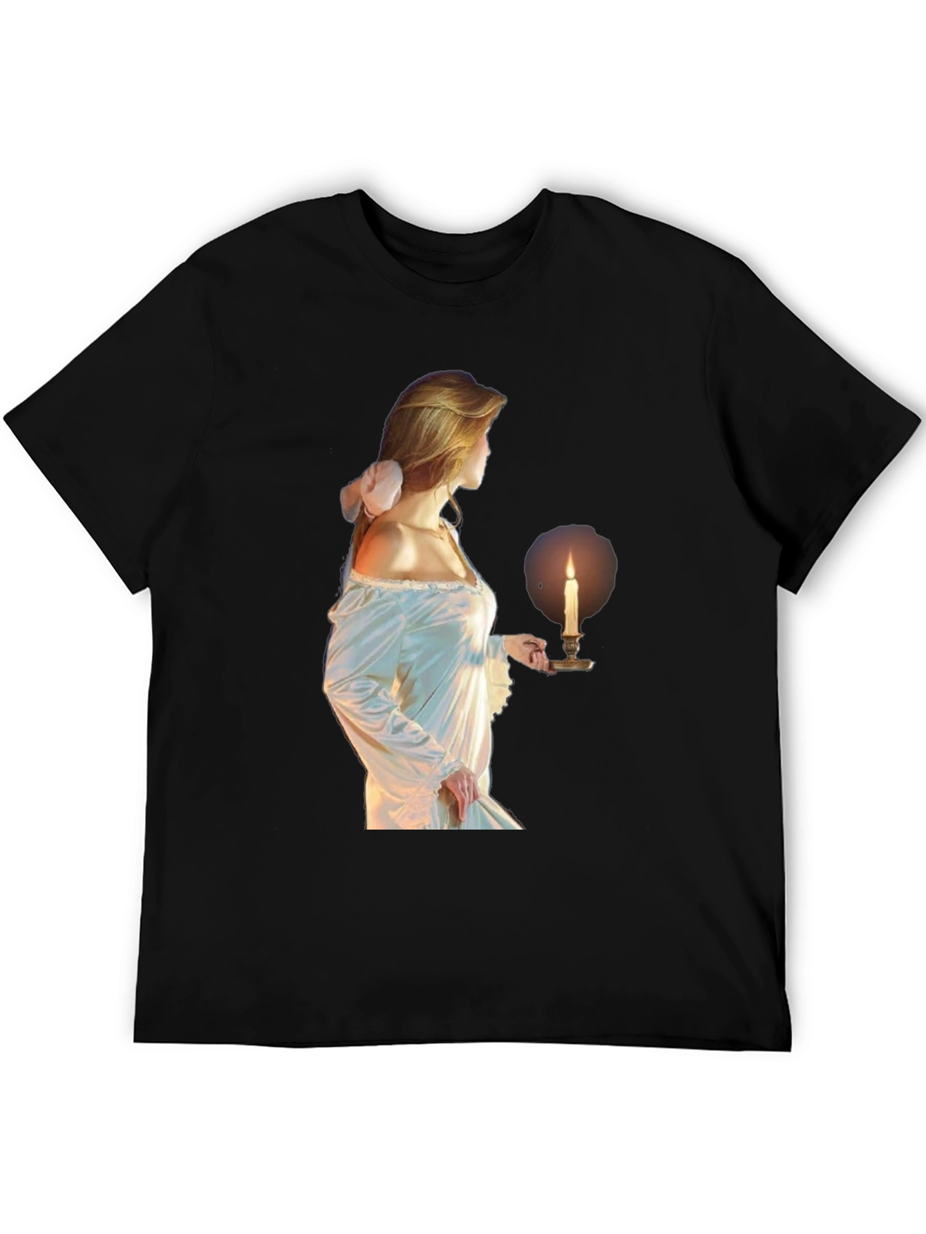 Ethereal Maiden Graphic Tee - Black Cotton Blend