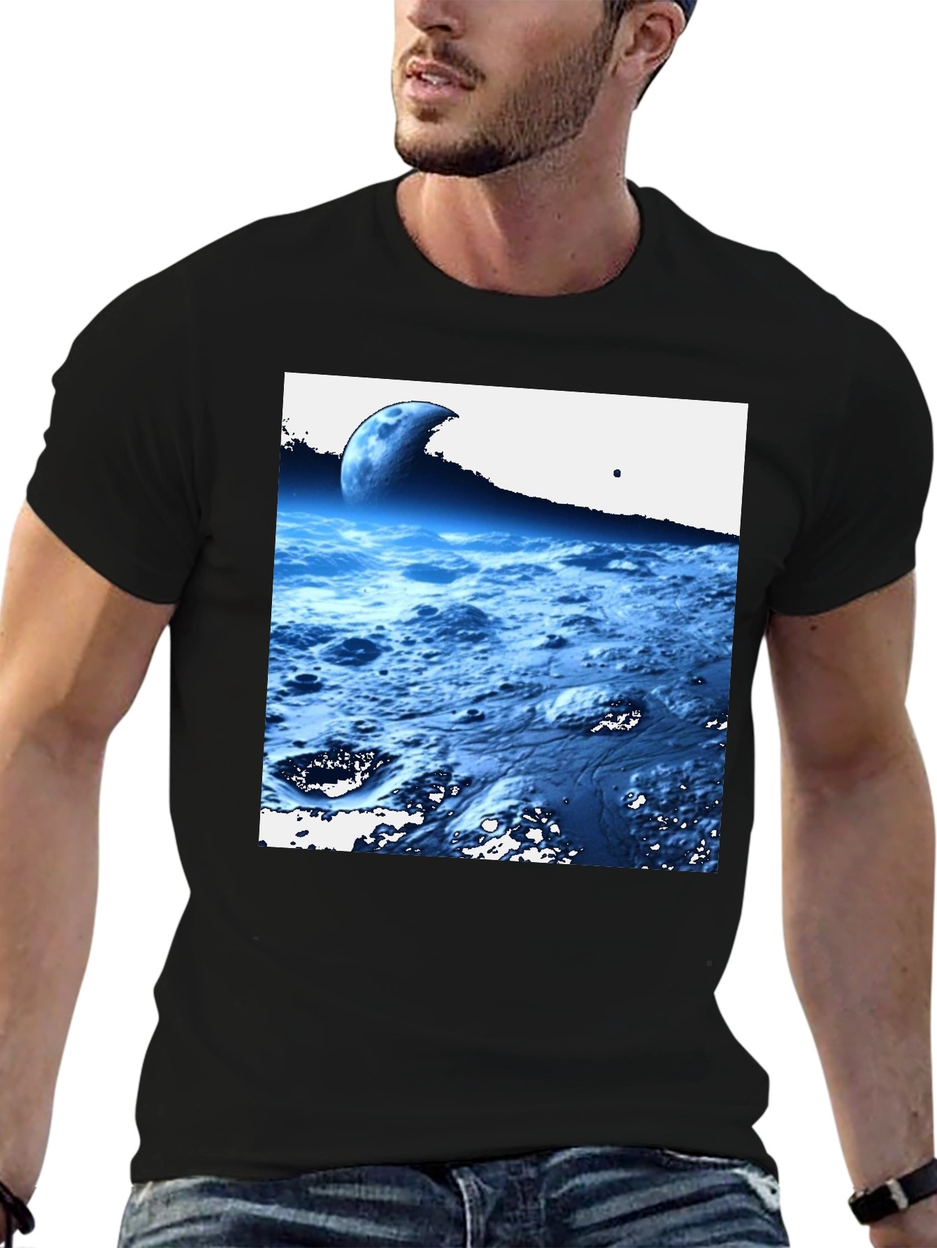 Cosmic Landscape Black T-Shirt