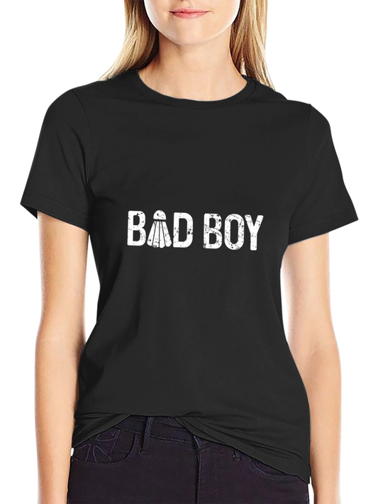 Bad Boy Badminton T-Shirt - Black Crew Neck Tee
