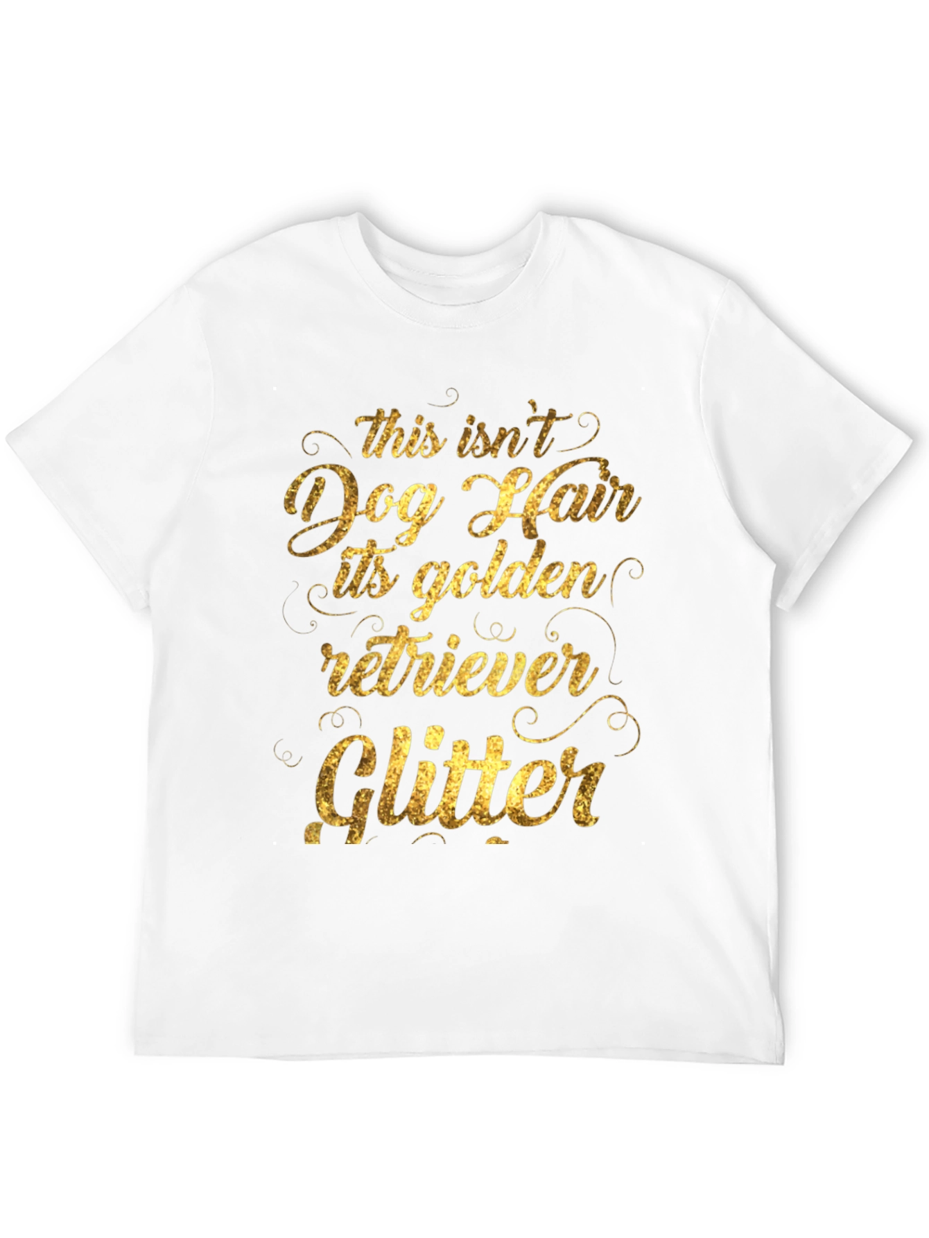 Golden Retriever Glitter Dog Hair T-Shirt