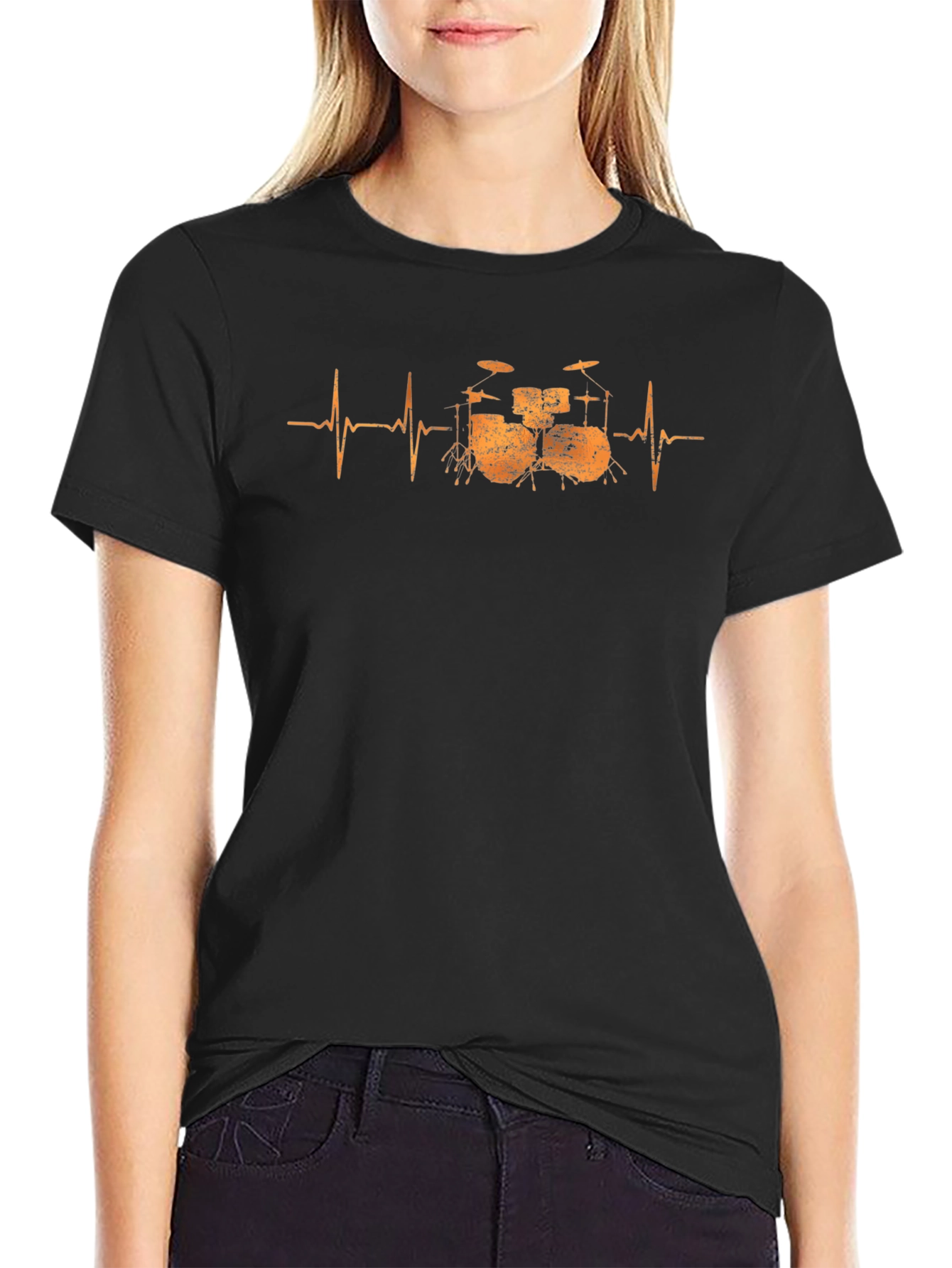 Drum Heartbeat T-Shirt - Music Lover Tee