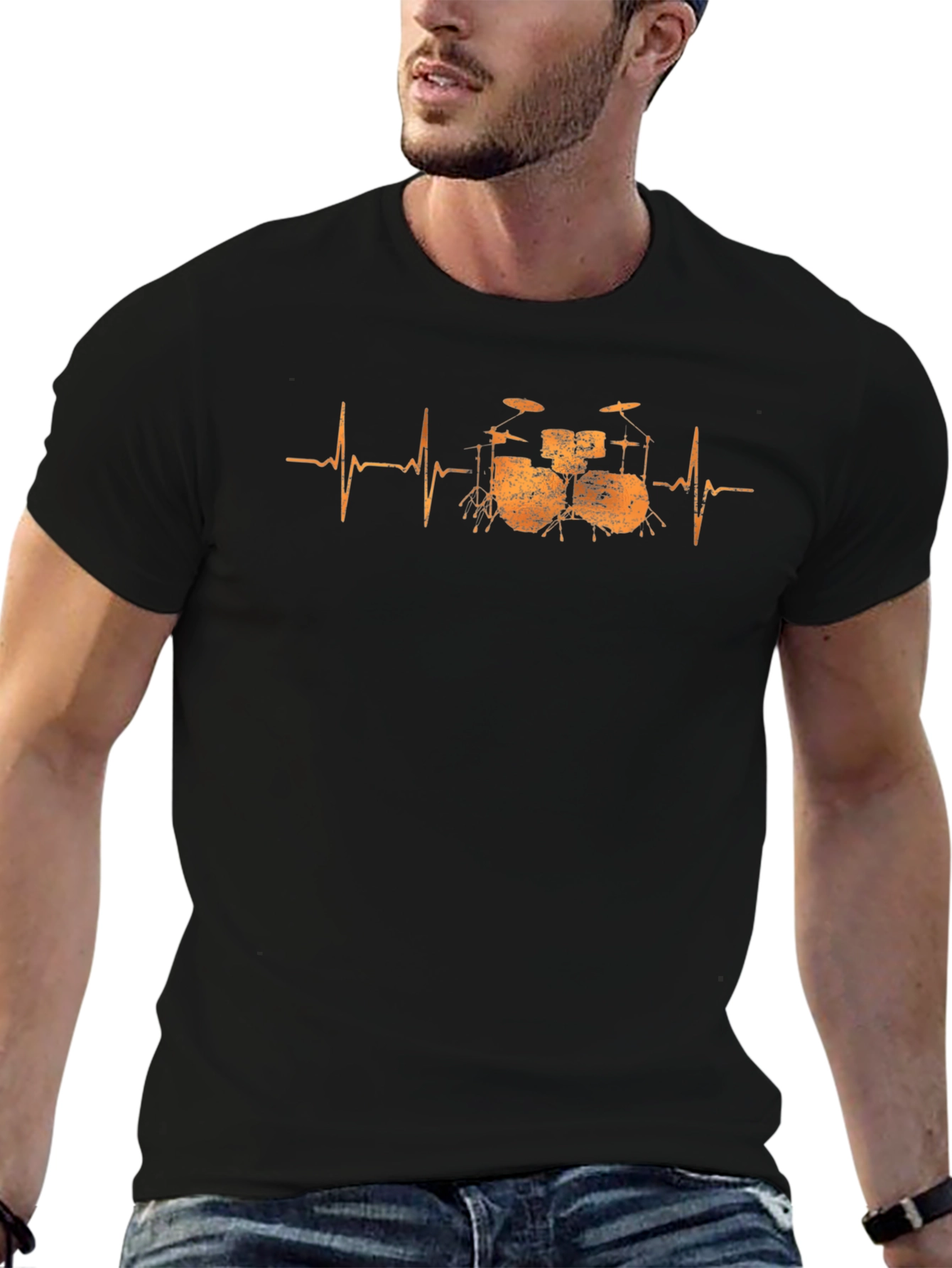 Drum Heartbeat T-Shirt - Music Lover Tee
