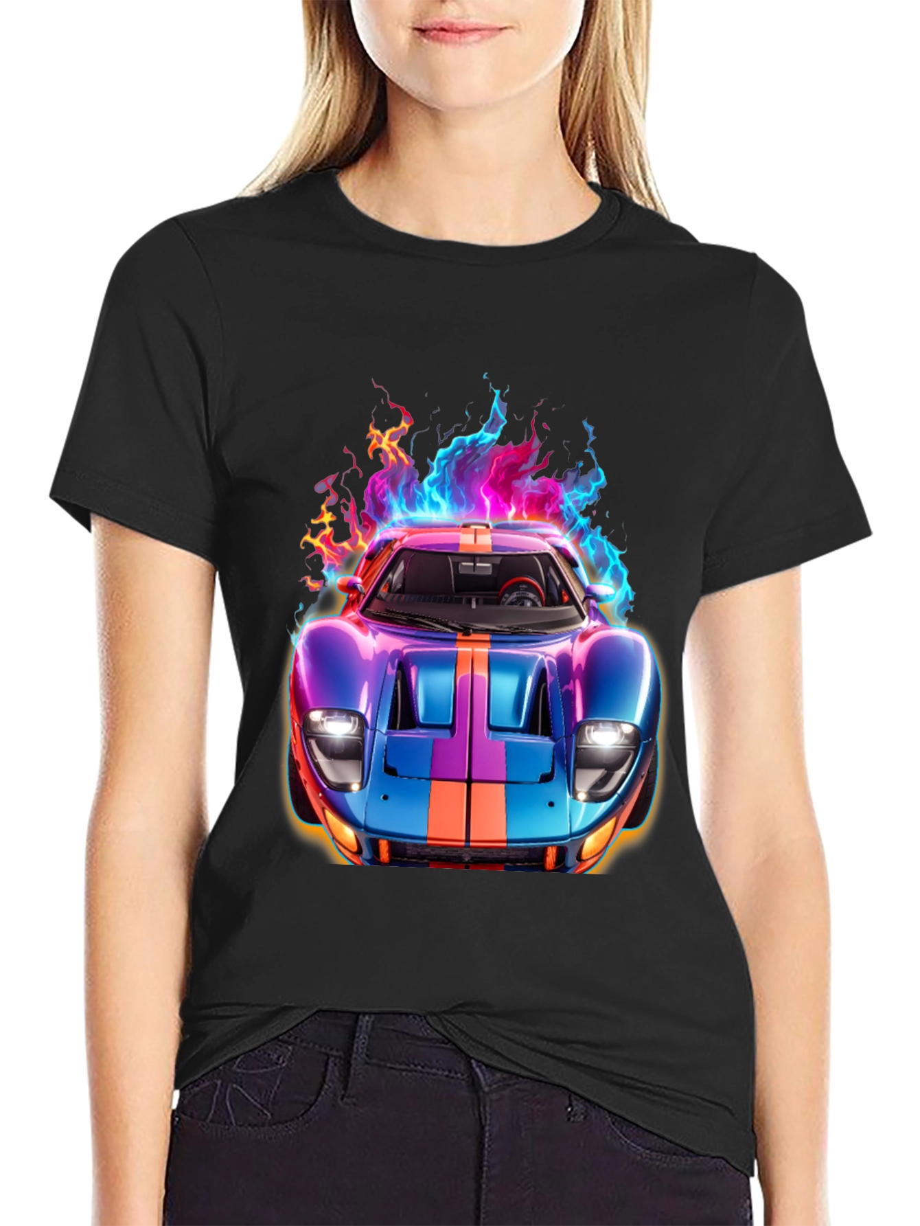 Flaming Hot Race Car Graphic Tee