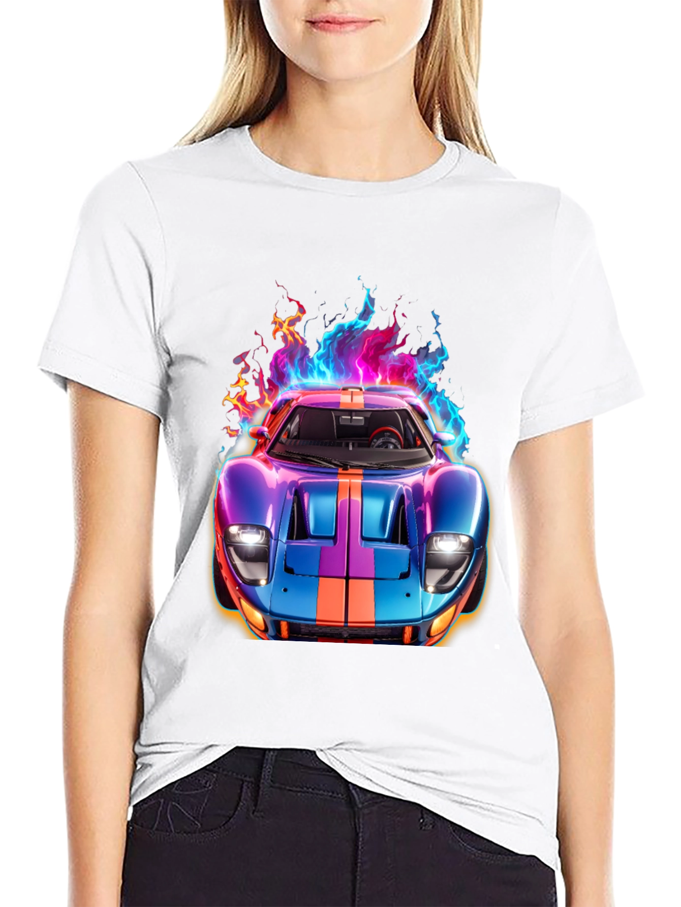 Flaming Hot Race Car Graphic Tee