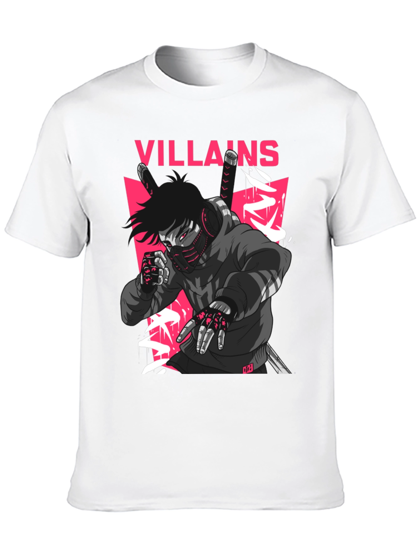 Villains Graphic Print Black T-Shirt