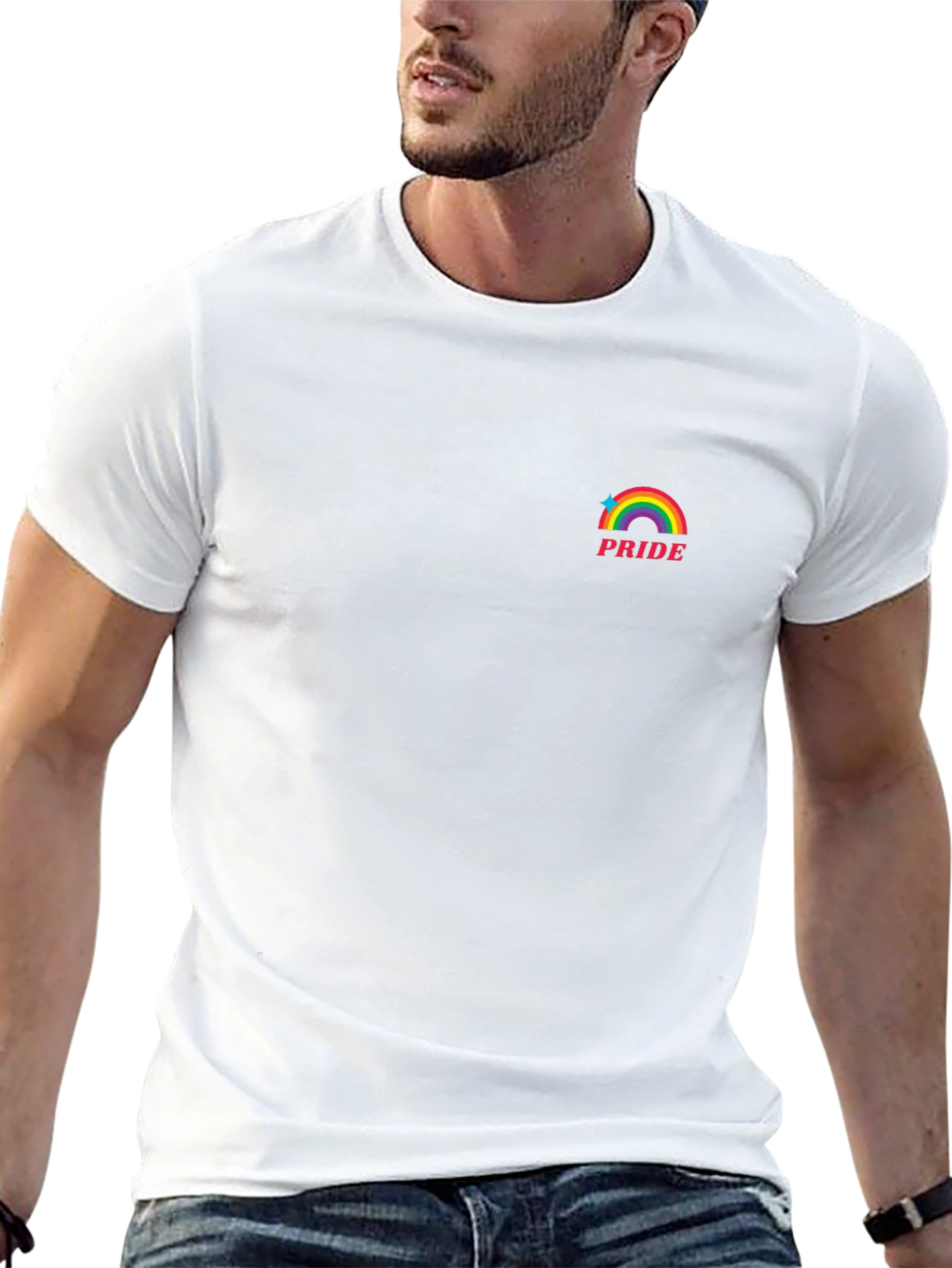 Pride Rainbow Graphic Black T-Shirt