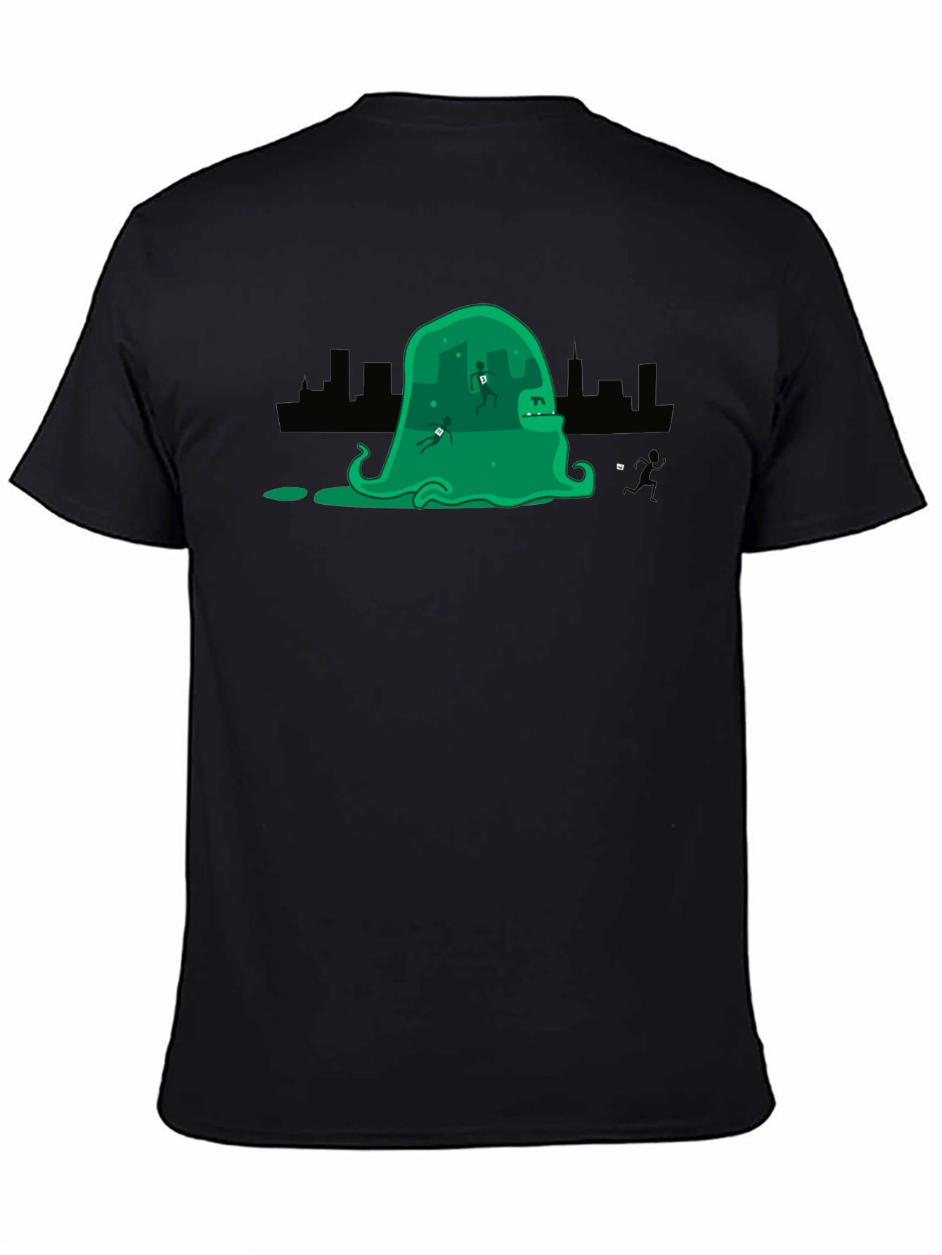 Monster City Mens Black Graphic Tee