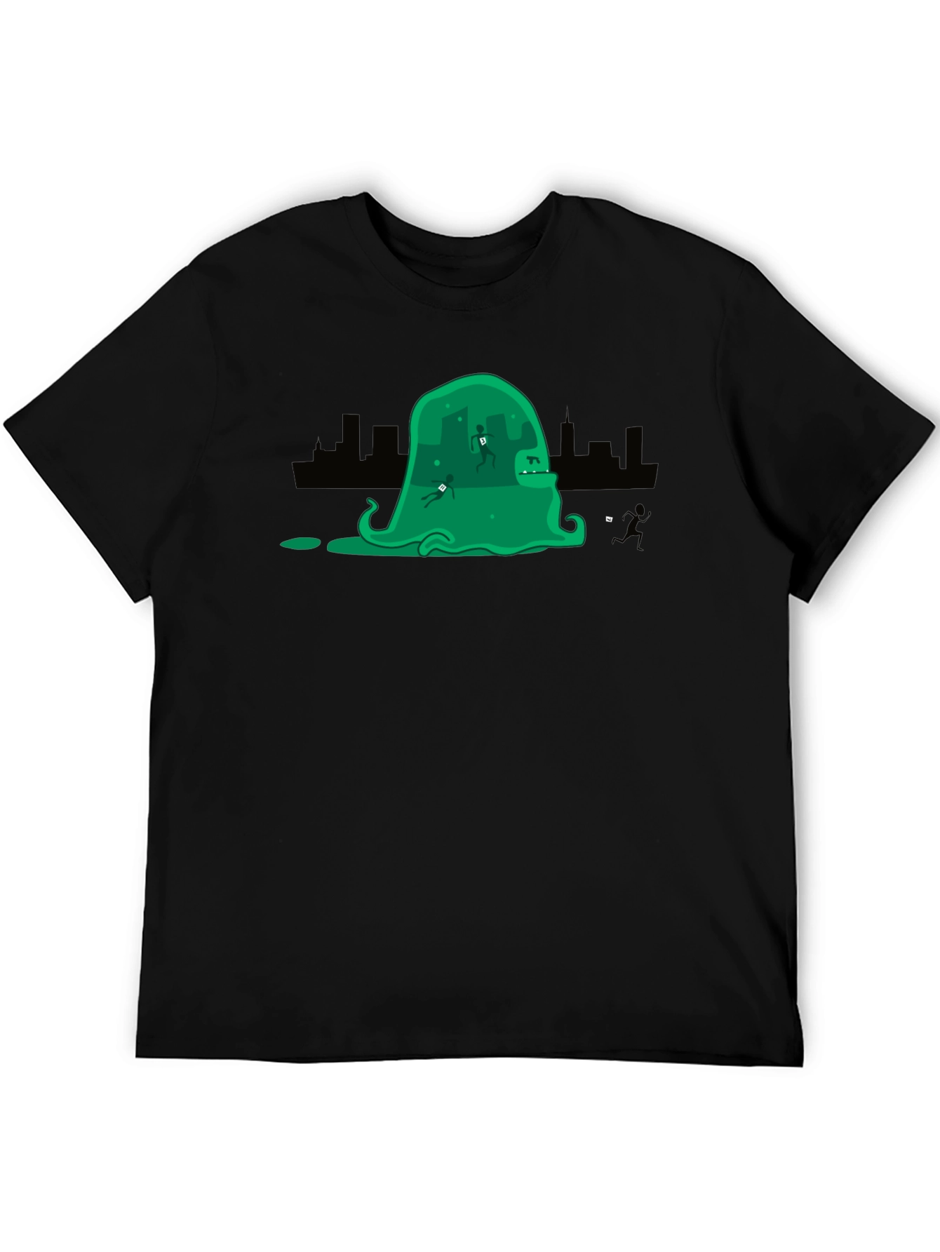 Monster City Mens Black Graphic Tee