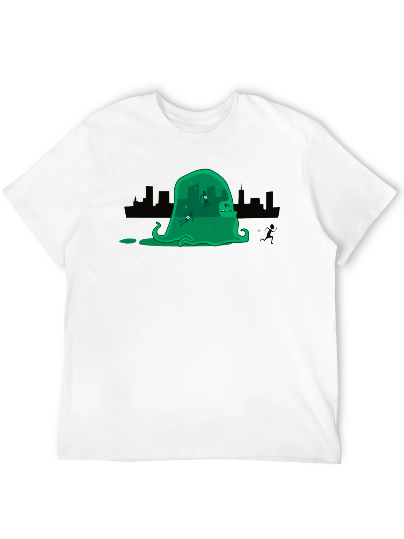 Monster City Mens Black Graphic Tee