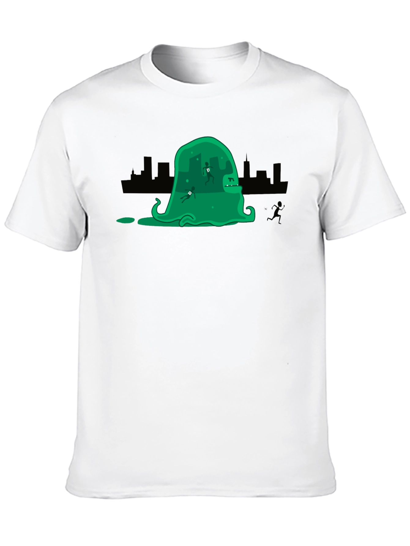 Monster City Mens Black Graphic Tee