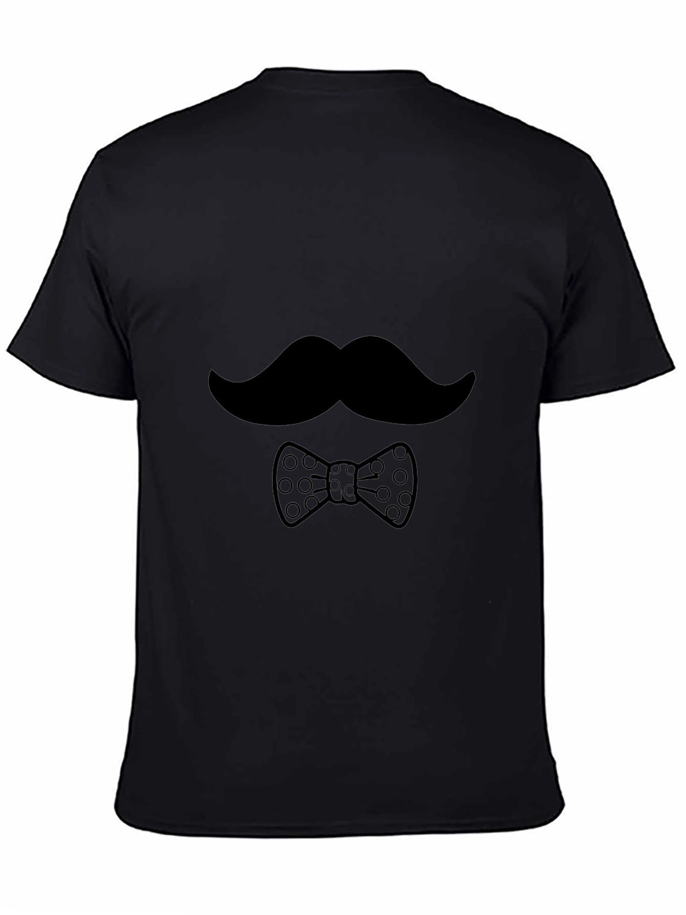Mustache & Bowtie Graphic Tee - Classic Black