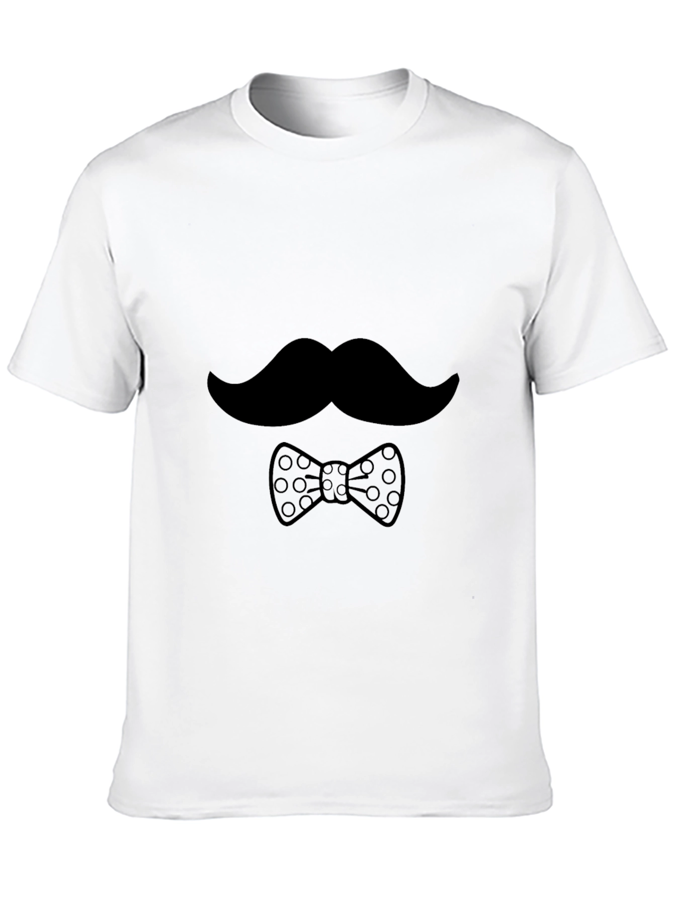 Mustache & Bowtie Graphic Tee - Classic Black