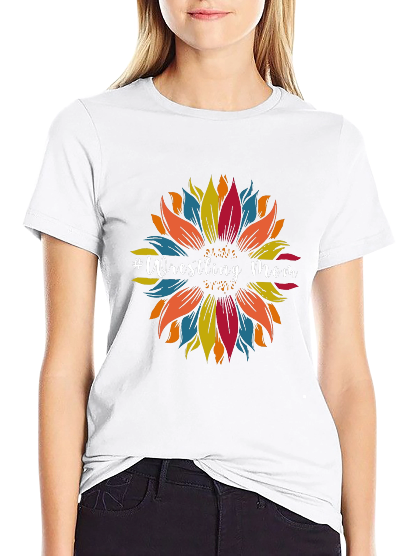 Wrestling Mom Sunflower Graphic Tee