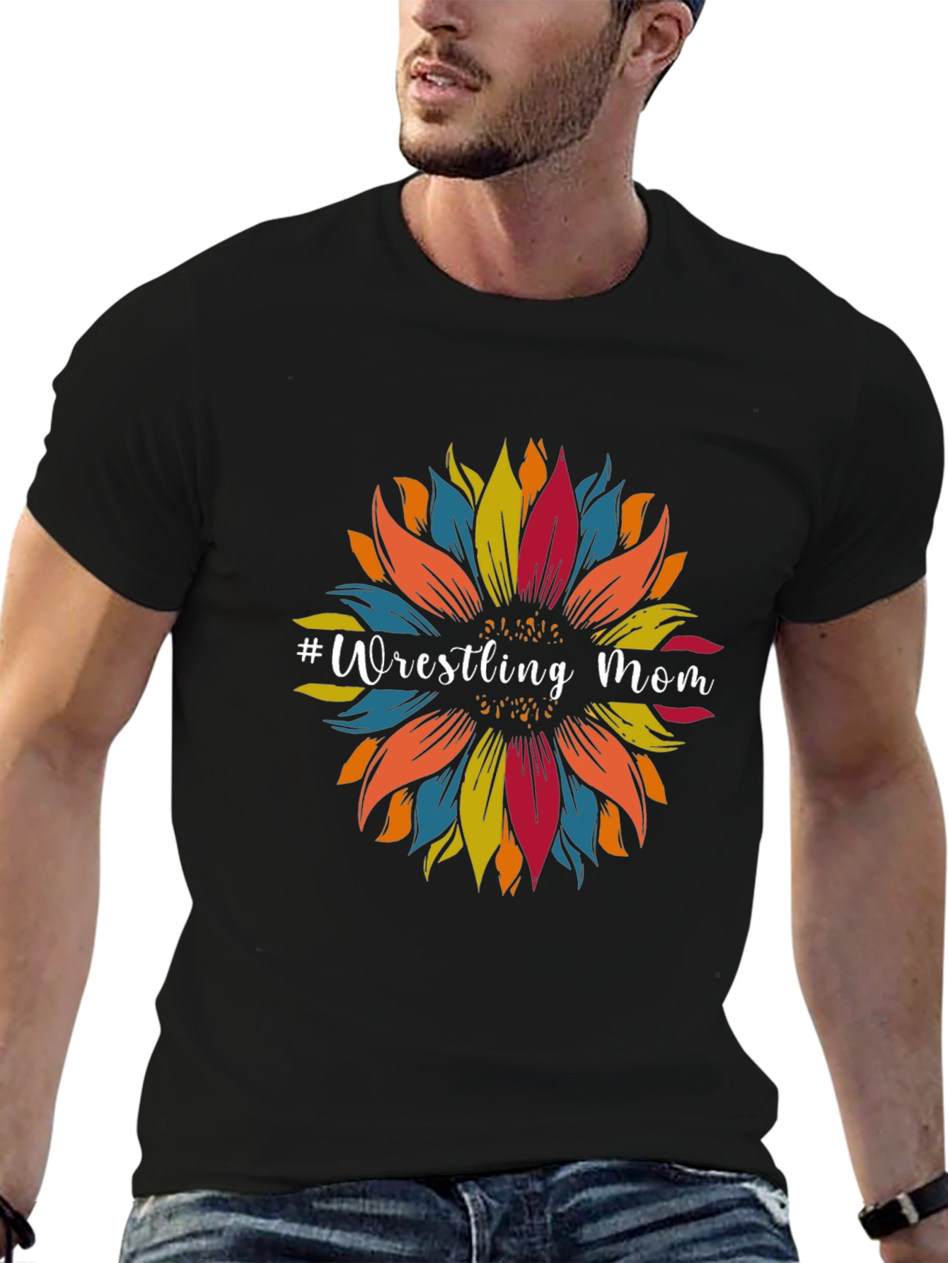 Wrestling Mom Sunflower Graphic Tee