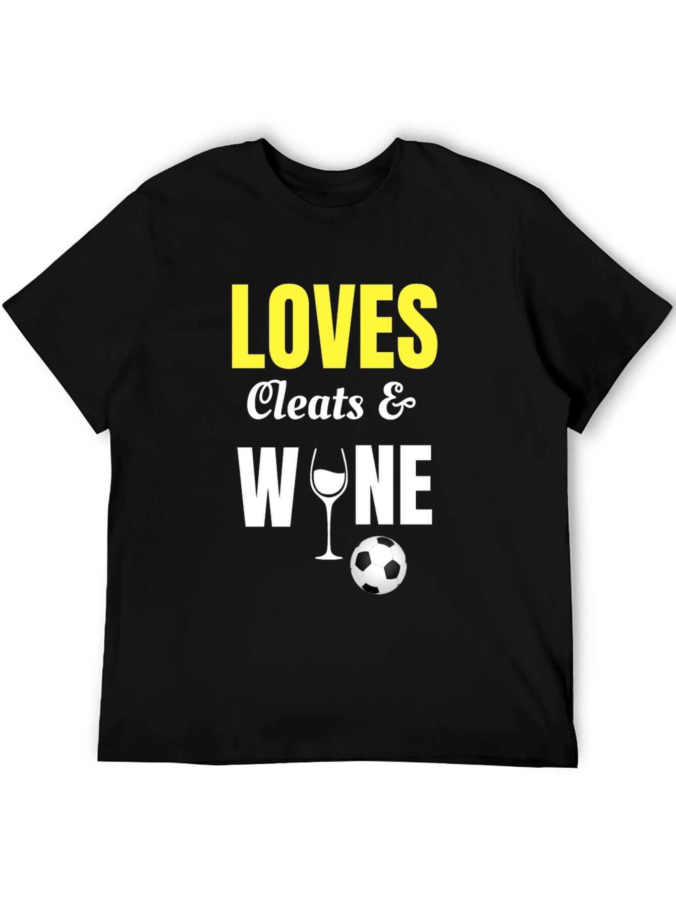 Loves Cleats & Wine T-Shirt Soccer Football Fan