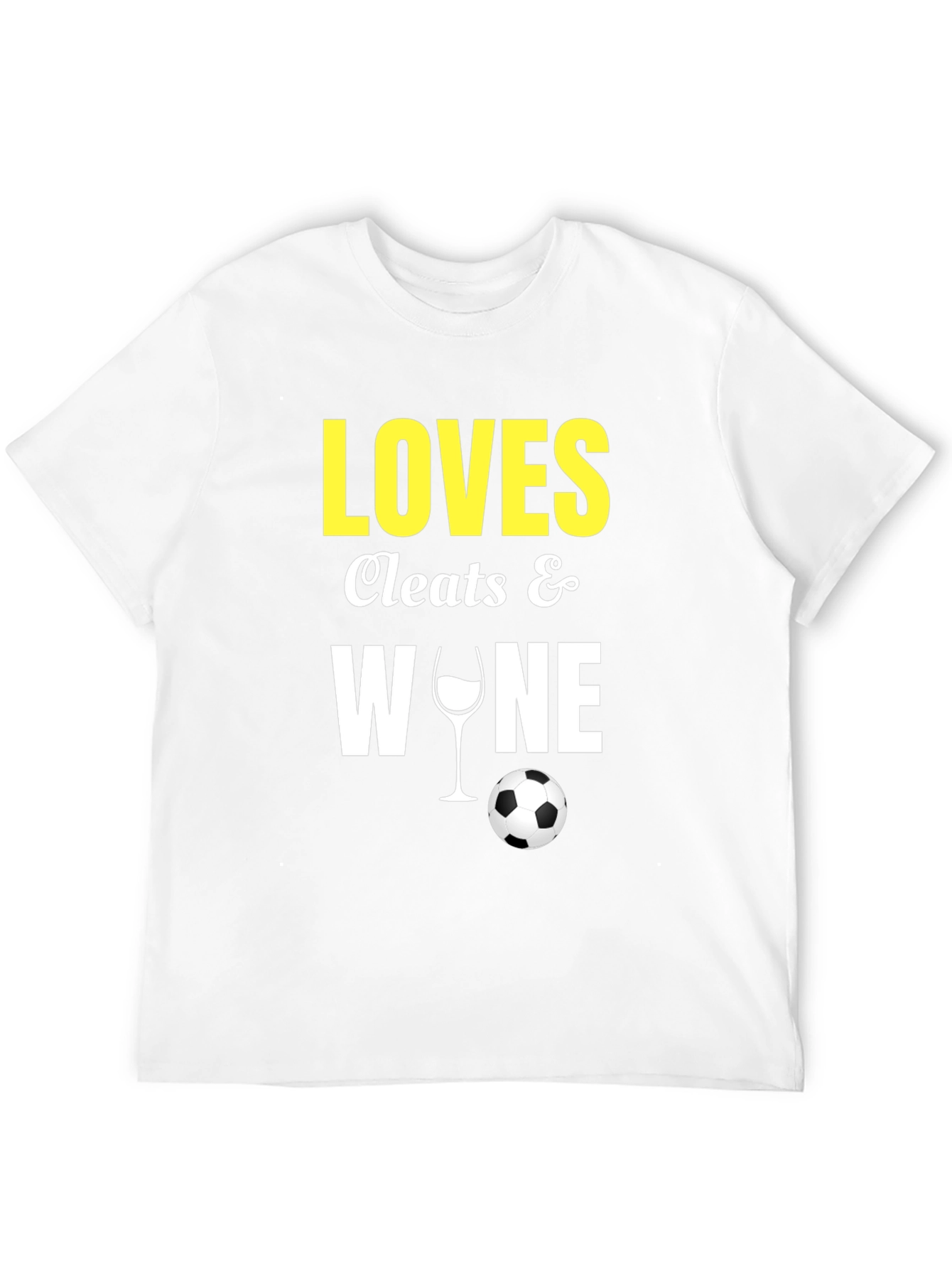 Loves Cleats & Wine T-Shirt Soccer Football Fan