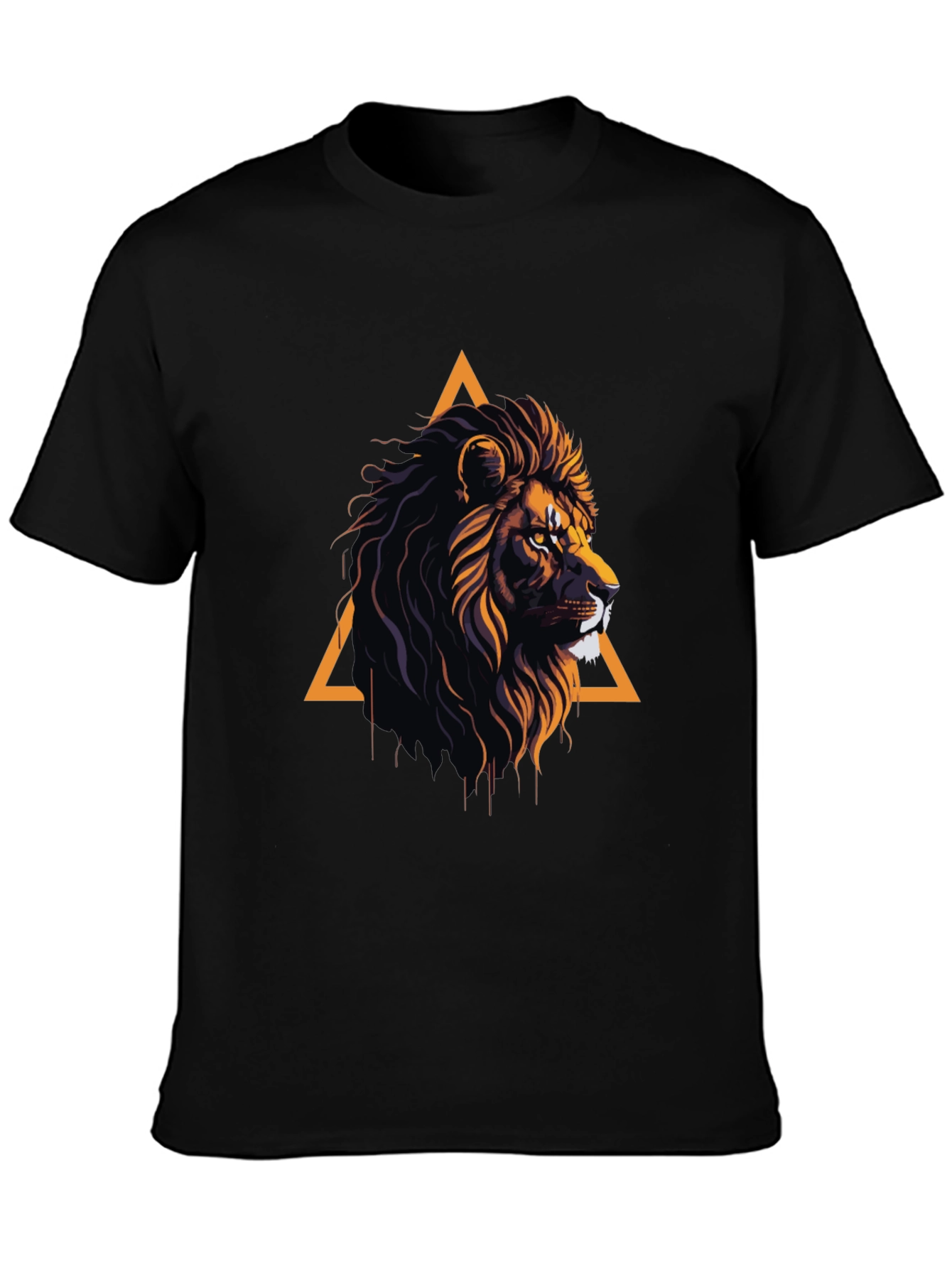 Lion Graphic Tee - Modern Animal Print Shirt